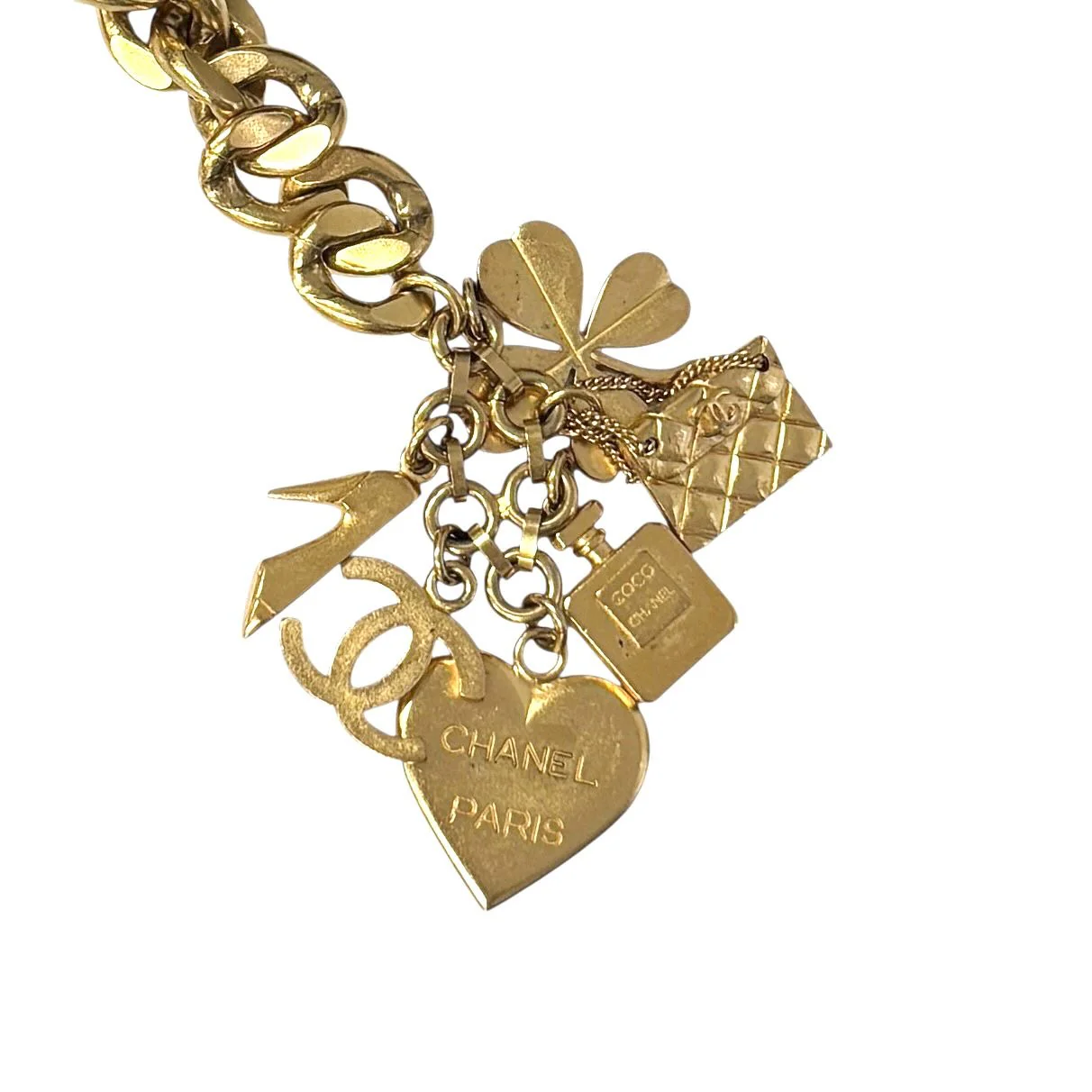 Chanel Gold Chain Charm Belt - Image 2
