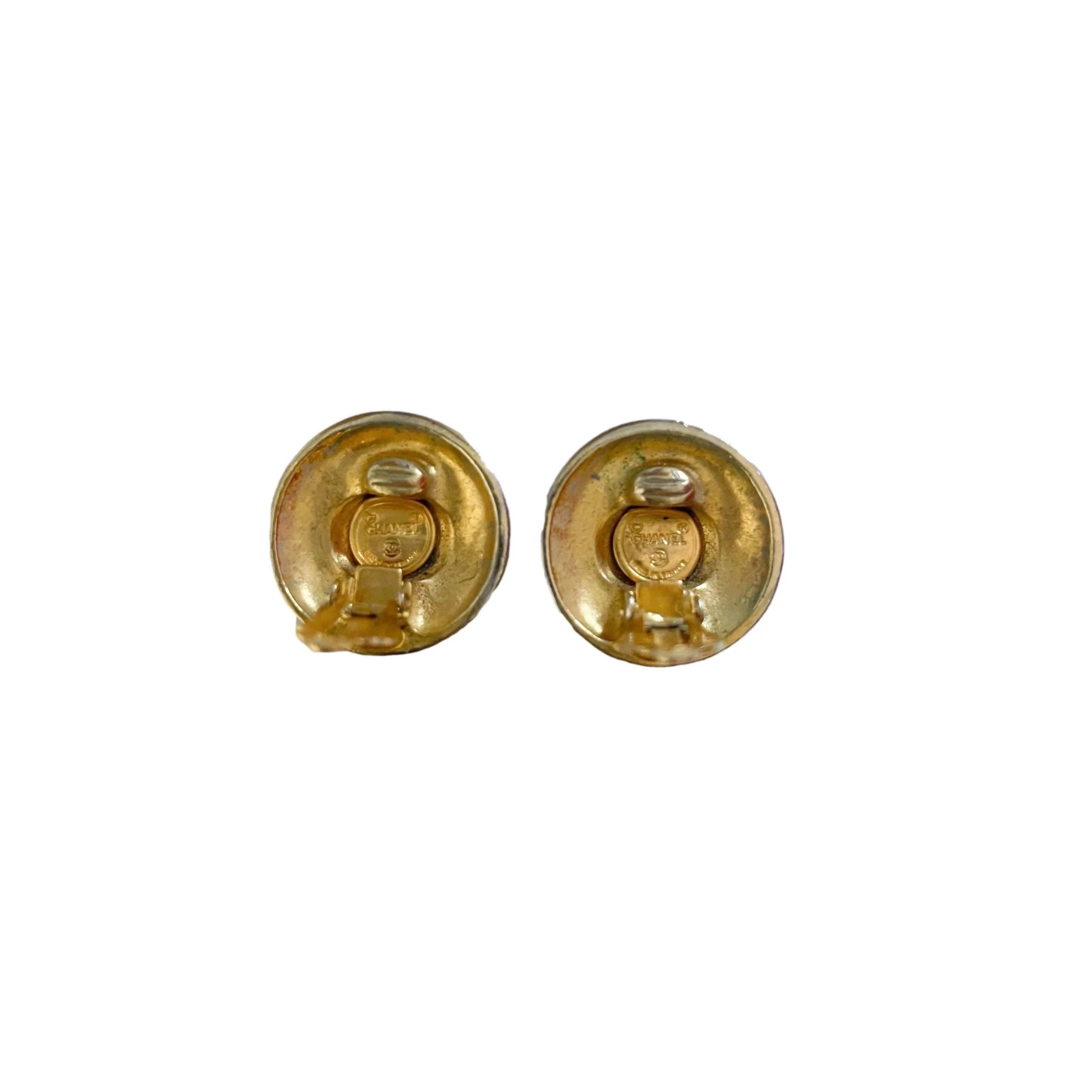 Chanel Gold Clip On Earrings - Image 2