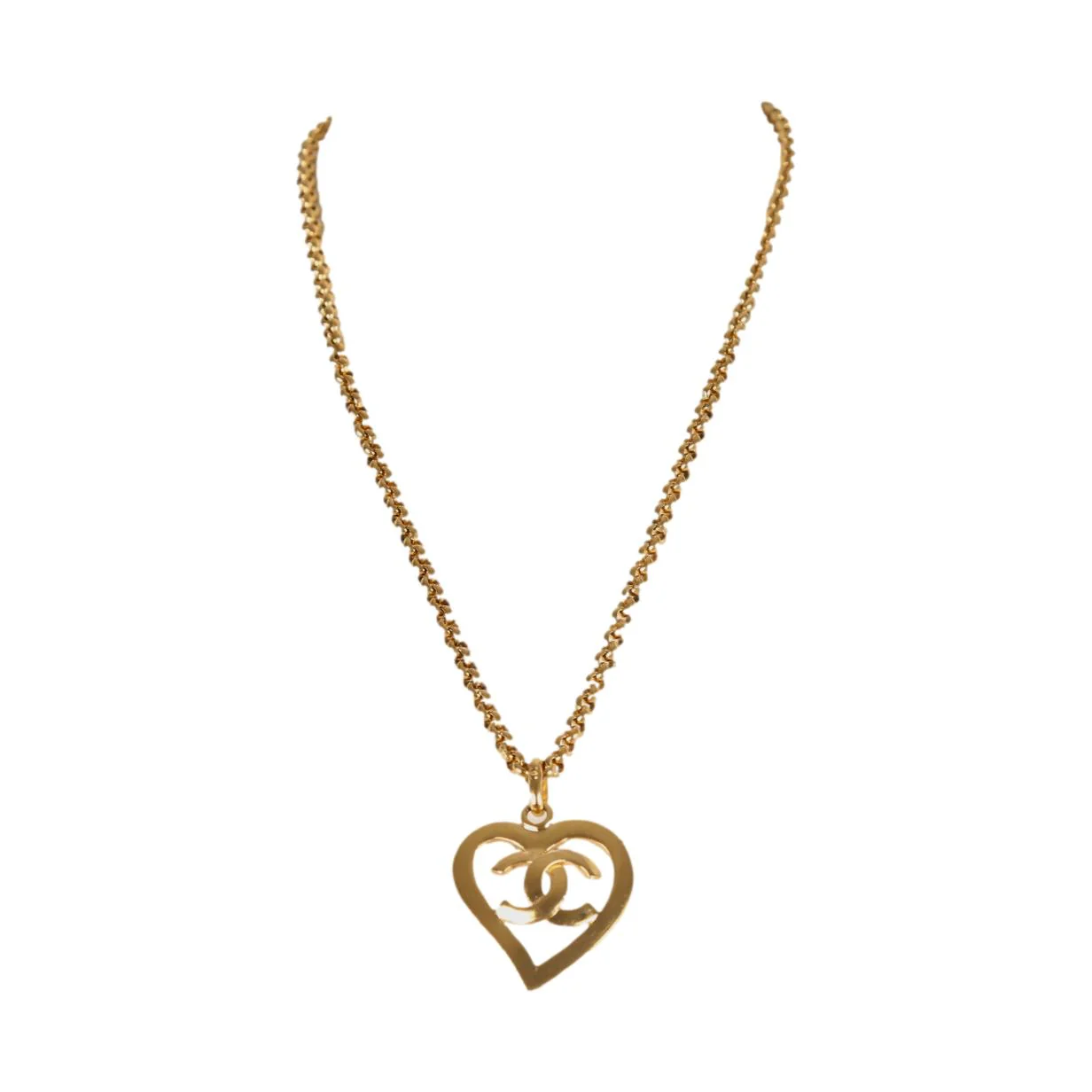 Chanel Gold Heart Logo Chain