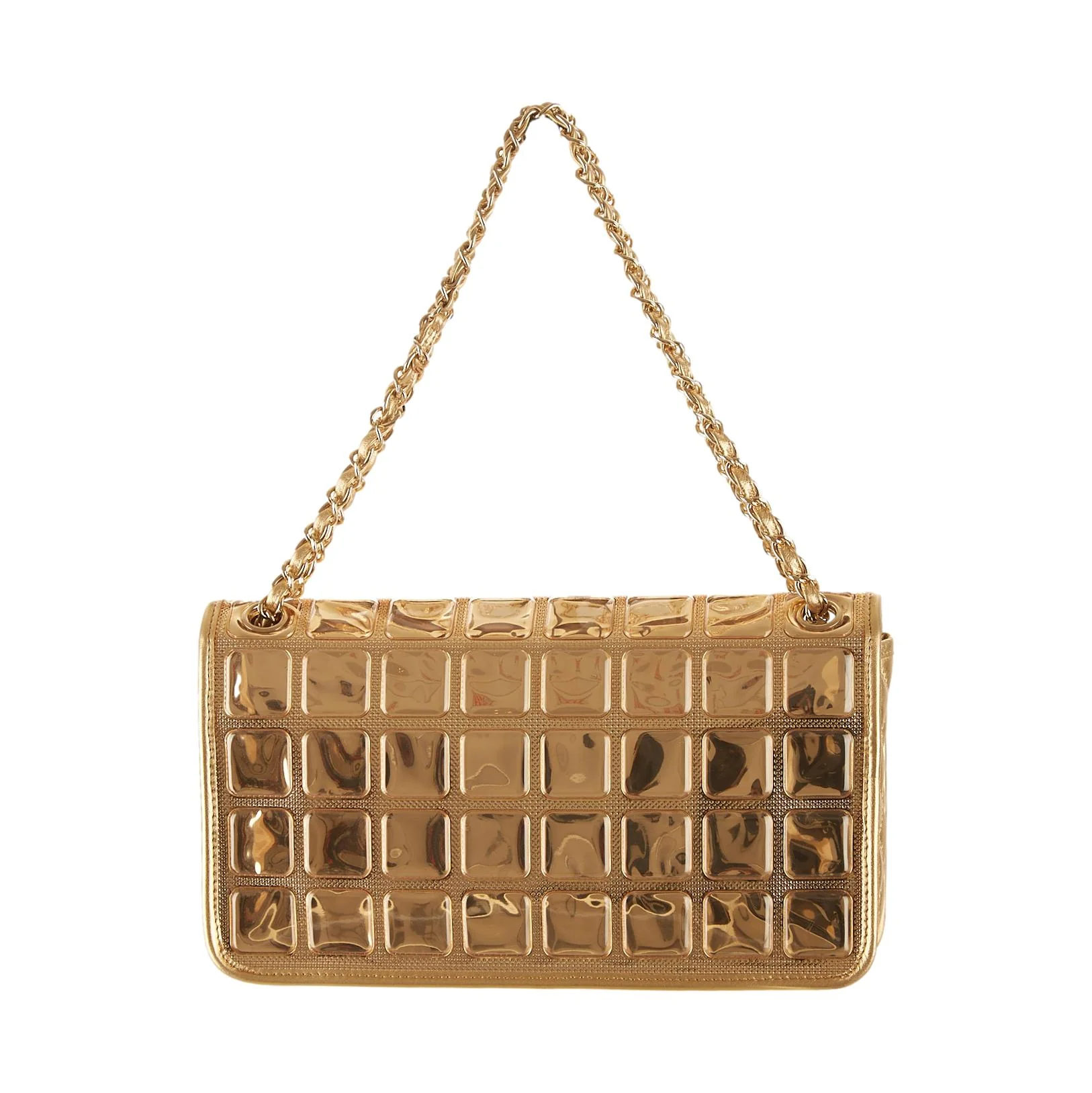 Chanel Gold Ice Cube Chain Flap Bag - Image 4
