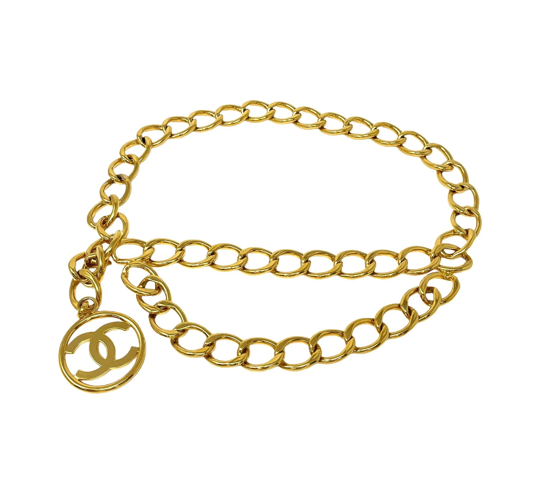 Chanel Gold Jumbo Logo Chain Belt - Image 2