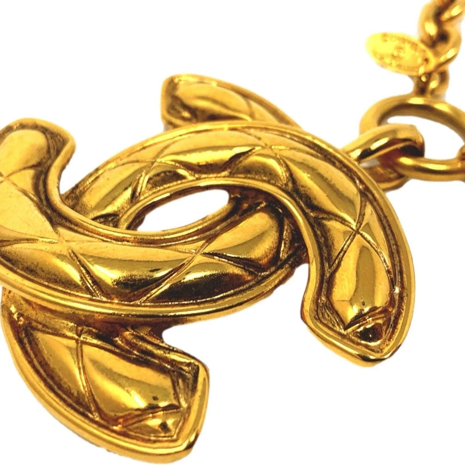 Chanel Gold Link Pendant Chain - Image 3
