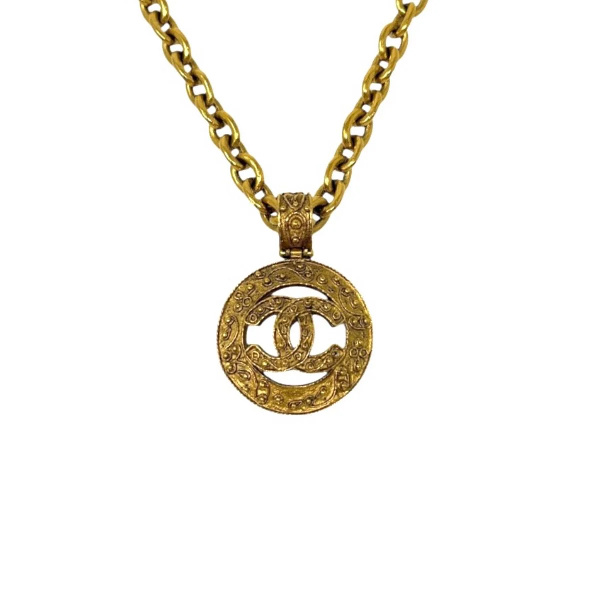 Chanel Gold Logo Chain Necklace - Image 2