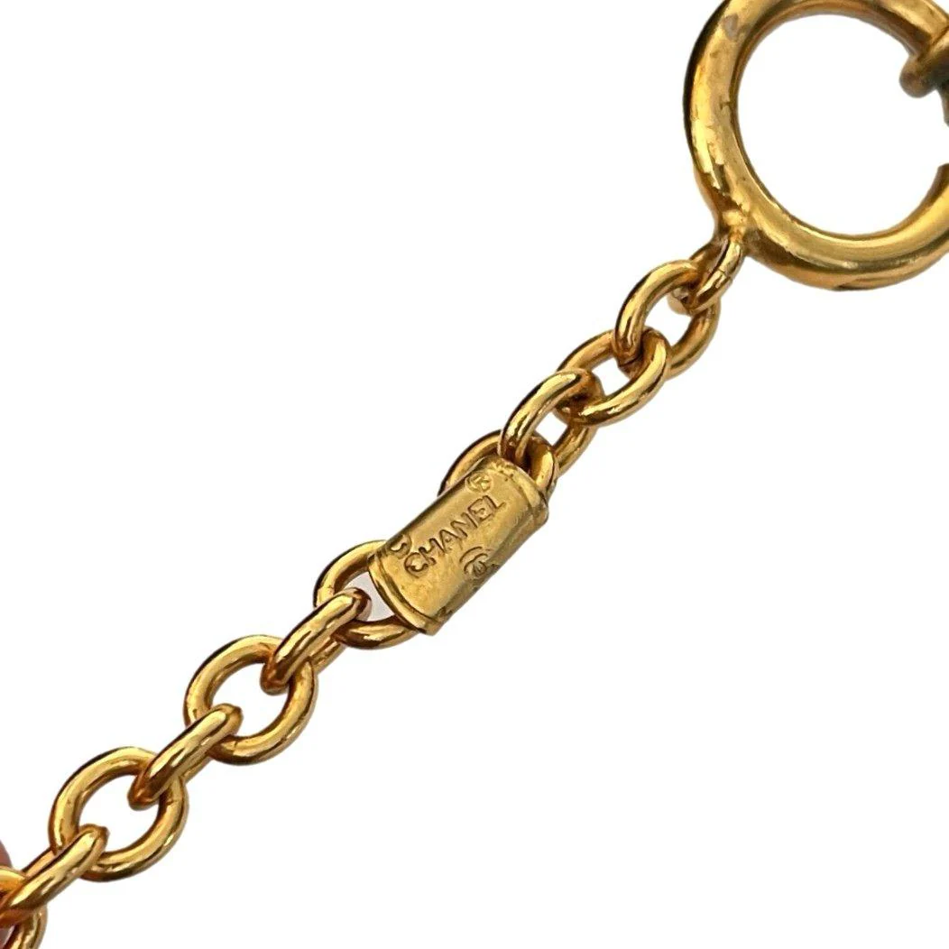 Chanel Gold Logo Chain Necklace - Image 3