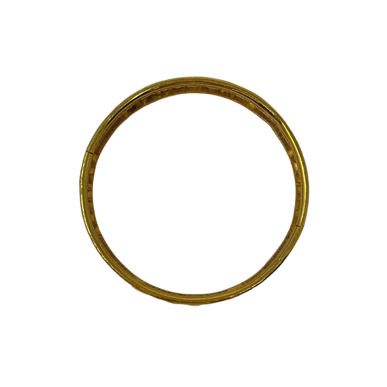 Chanel Gold Logo Cut Out Bangle - Image 2