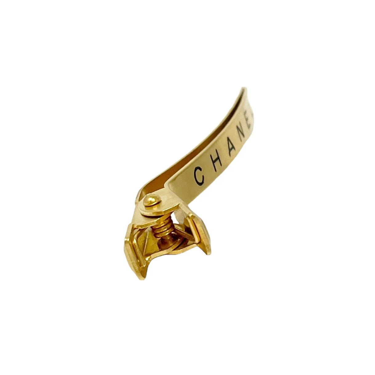 Chanel Gold Logo Hair Clip - Image 2