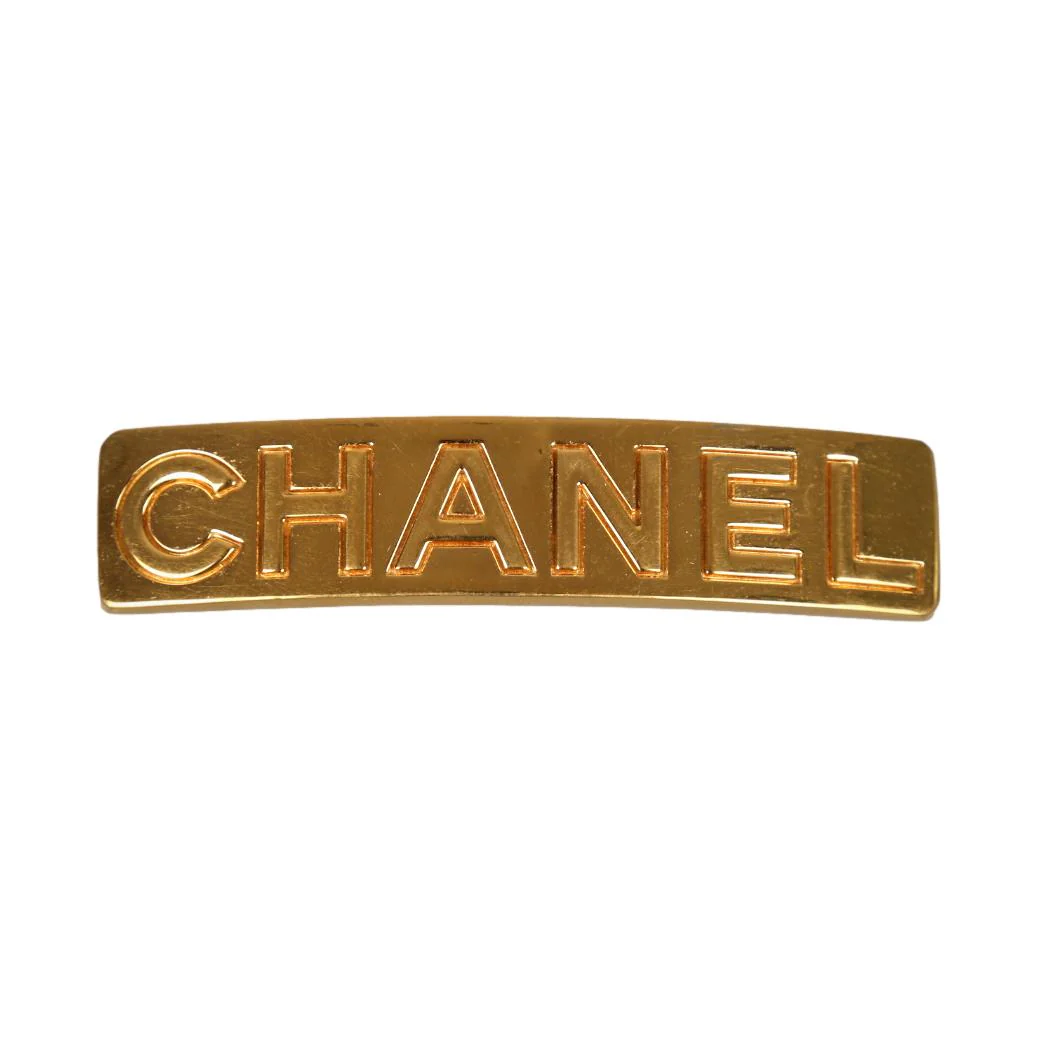 Chanel Gold Logo Hair Clip
