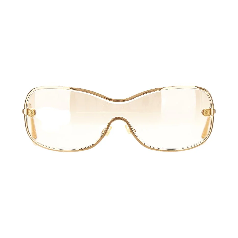 Chanel Gold Logo Sunglasses - Image 2