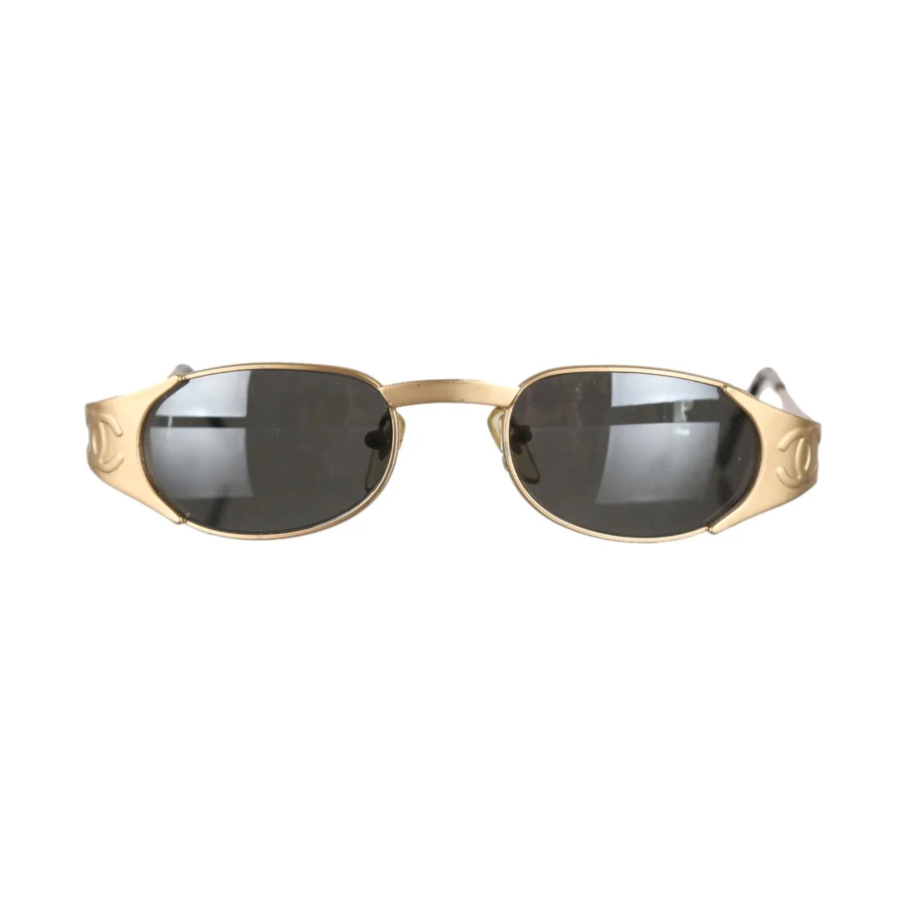 Chanel Gold Logo Sunglasses - Image 2