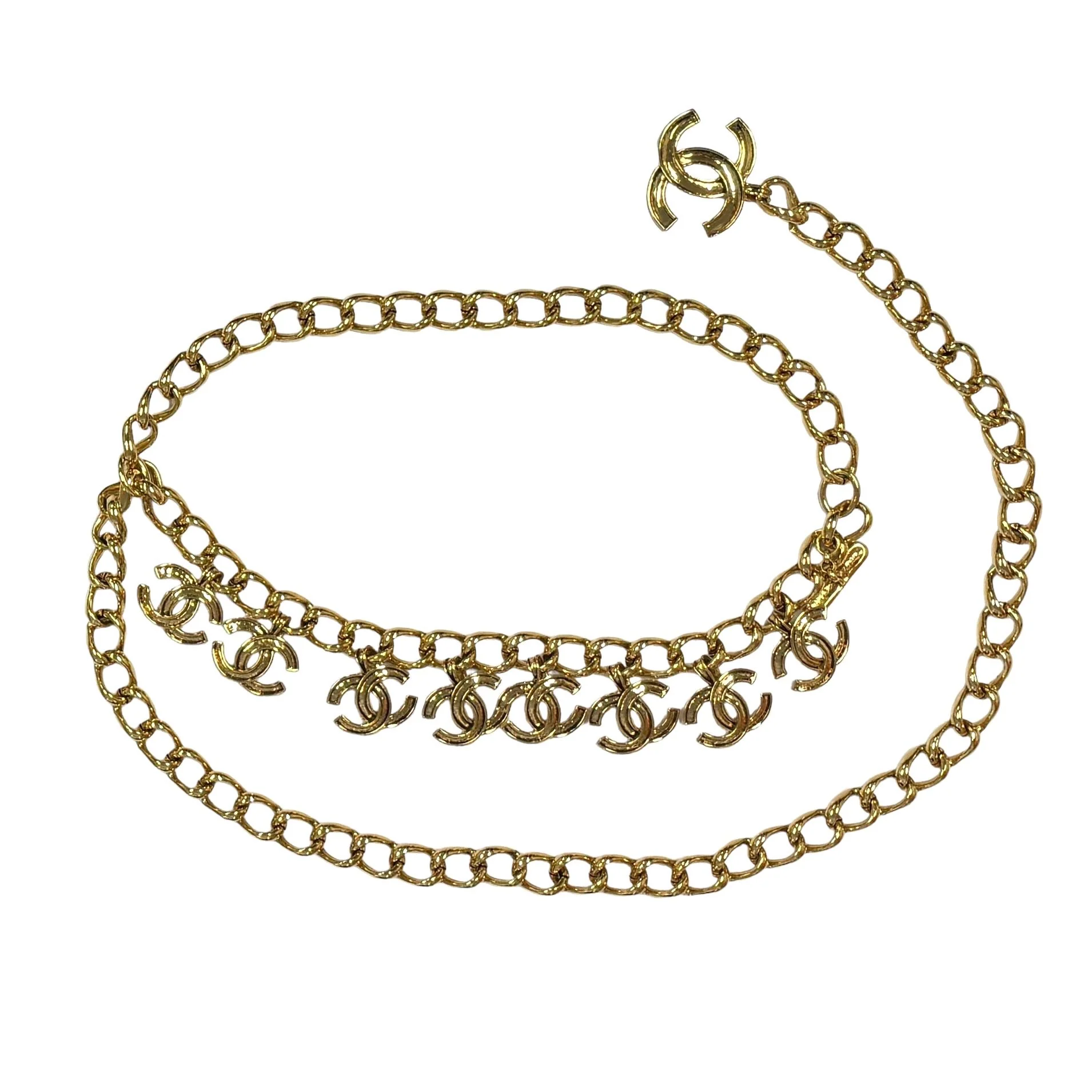 Chanel Gold Multi Logo Chain Belt - Image 3