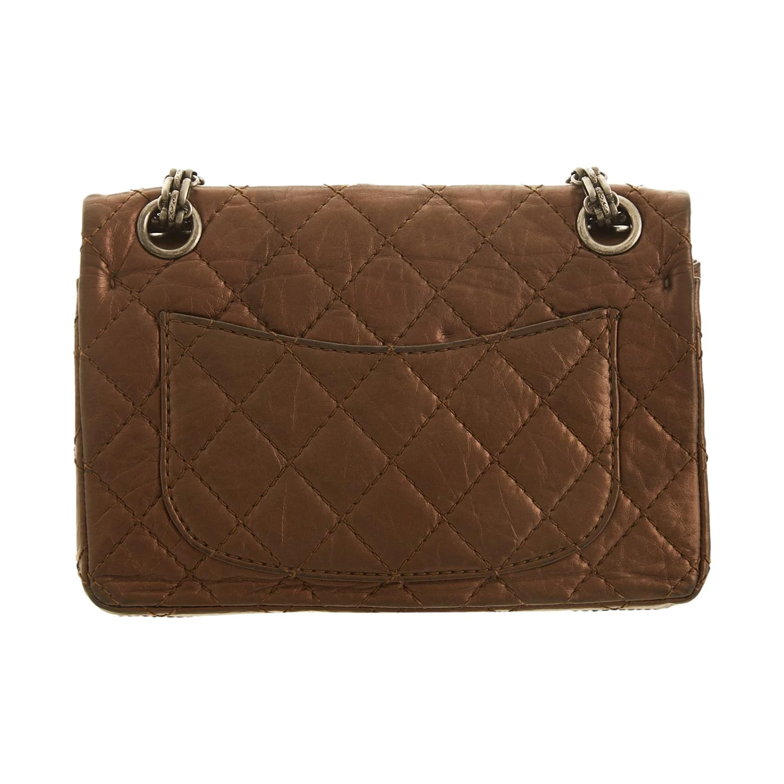 Chanel Bronze Quilted Chain Reissue Flap Bag - Image 2