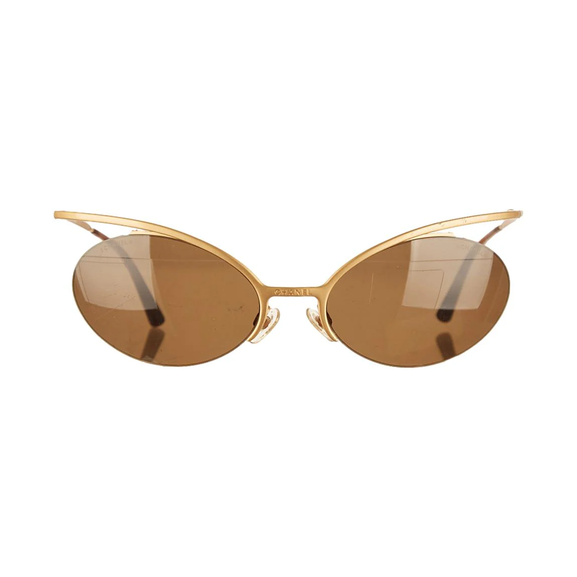Chanel Gold Wire Logo Sunglasses - Image 2