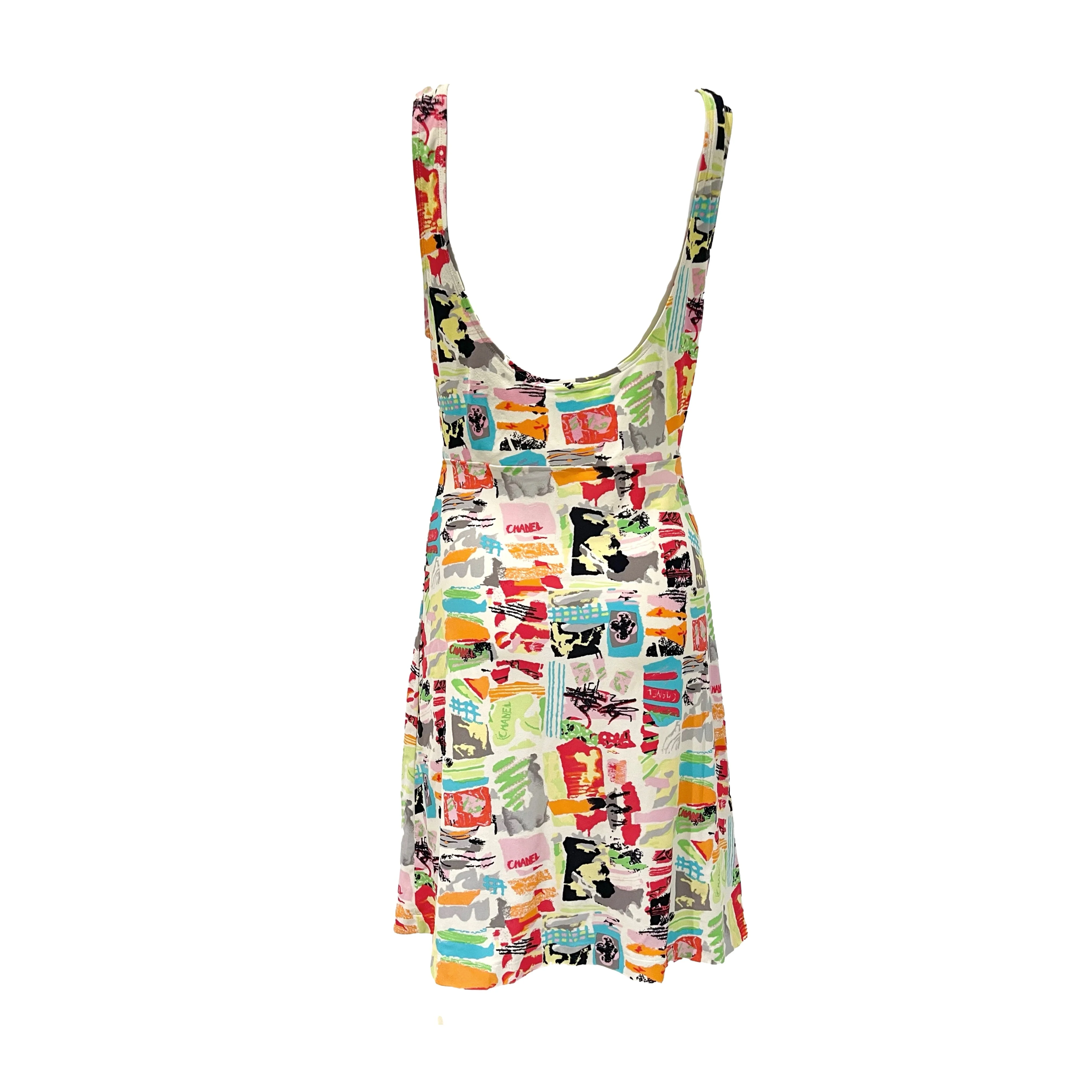 Chanel Graffiti Stretch Logo Dress - Image 2