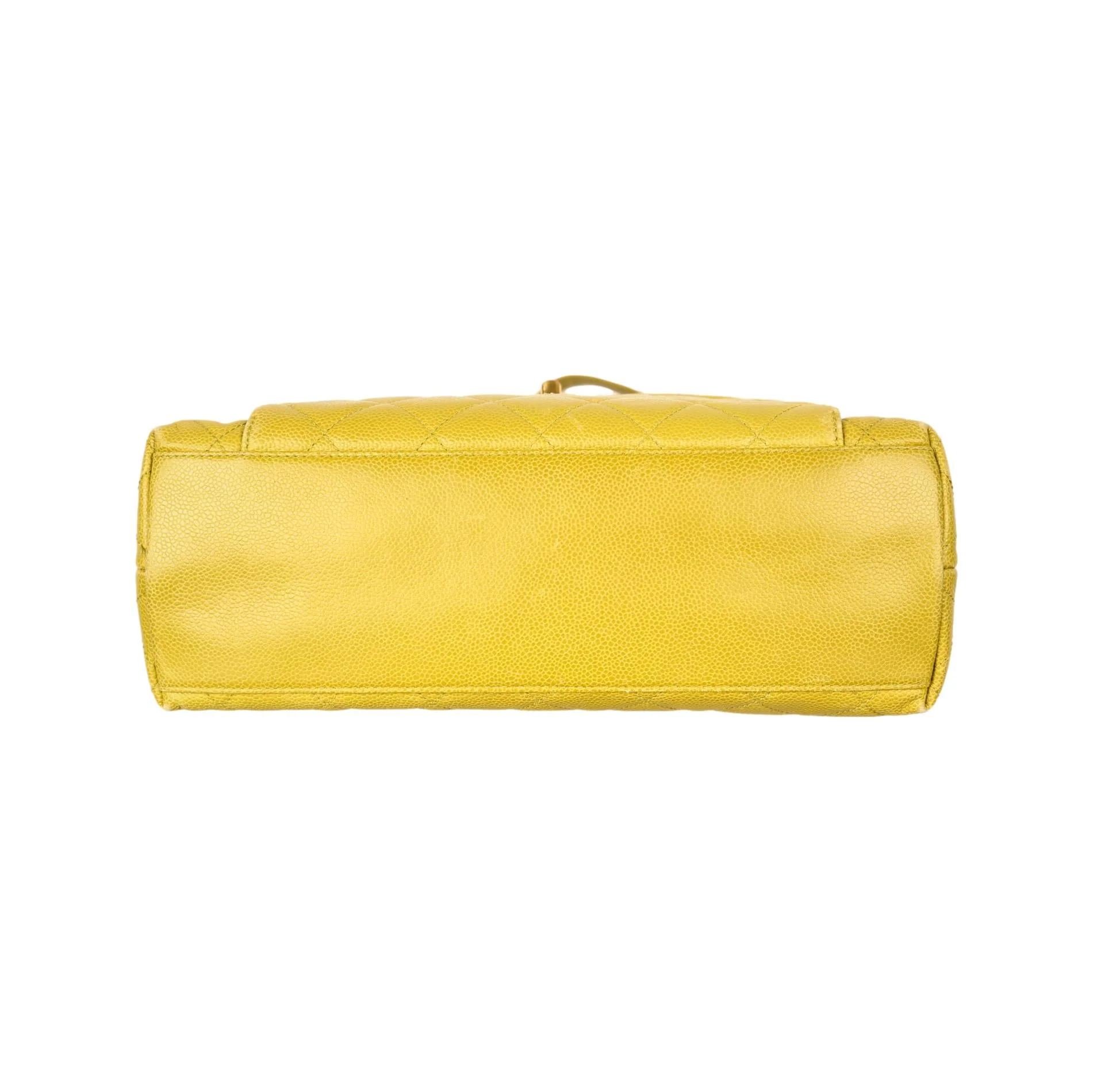 Chanel Lime Green Caviar Oversized Shoulder Bag - Image 3