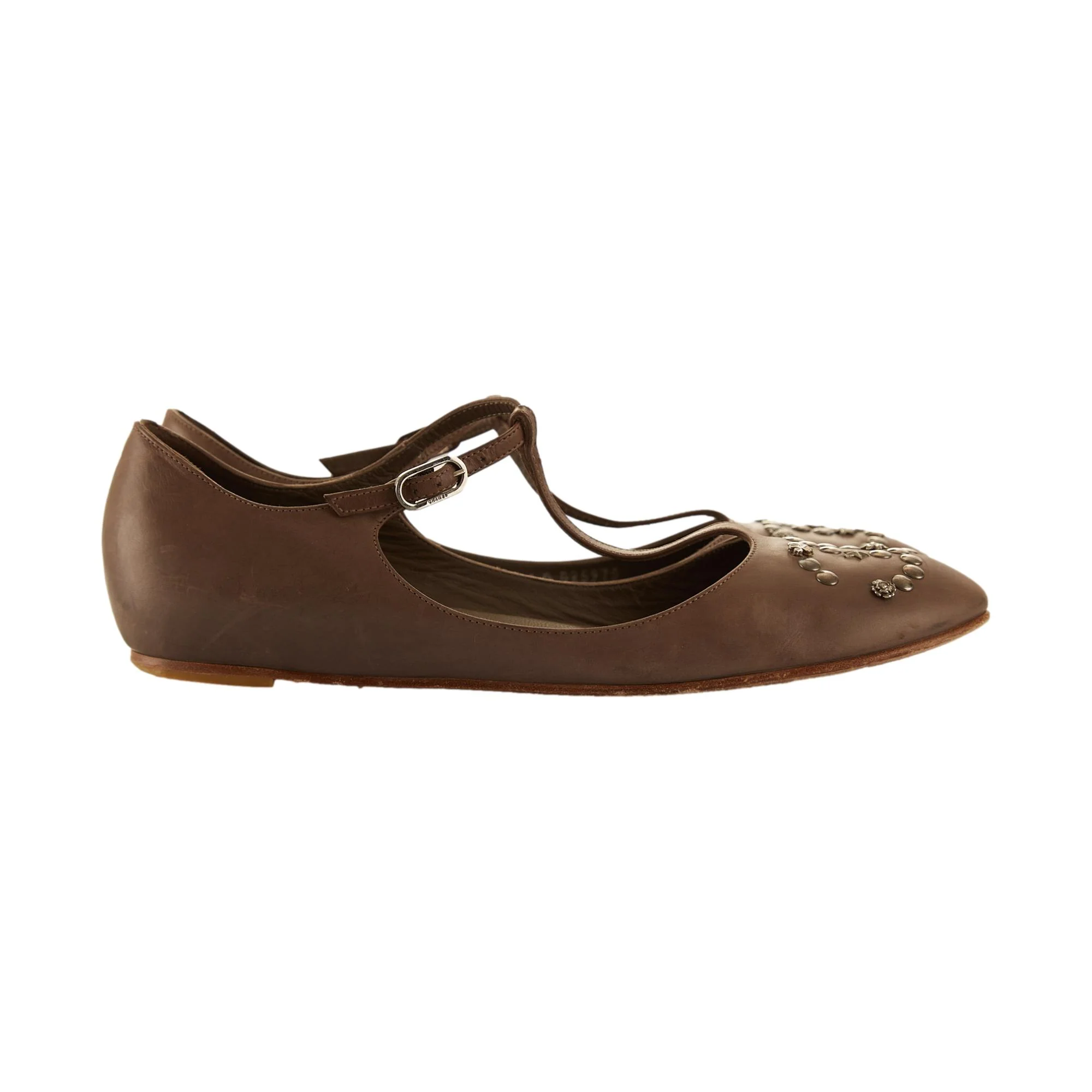 Chanel Green Logo Charm Mary Jane Shoes - Image 3