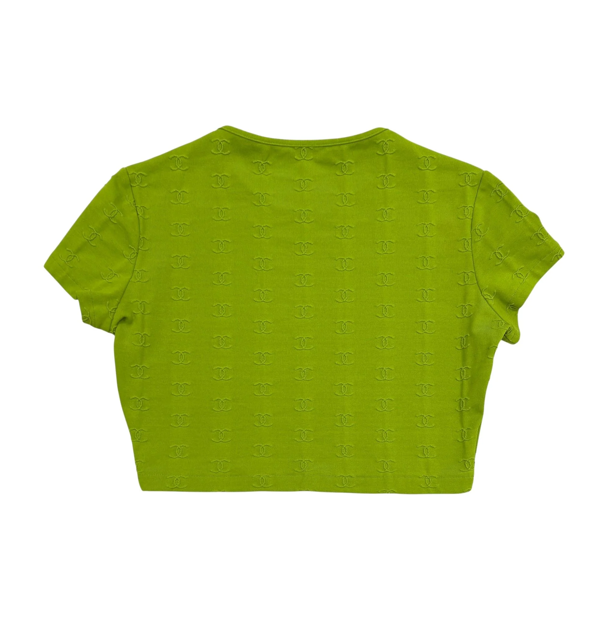 Chanel Green Logo Crop Top - Image 2