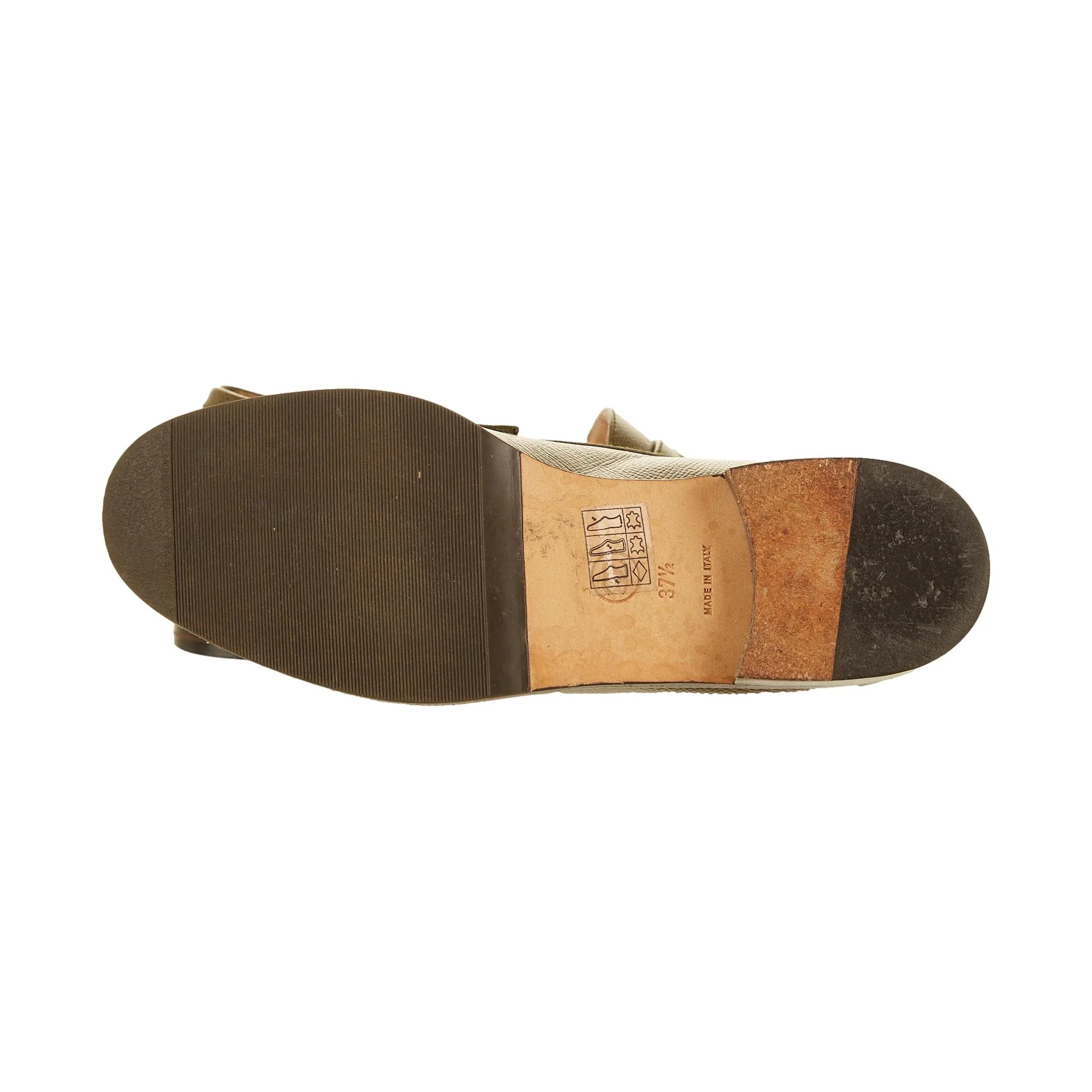 Chanel Olive Logo Loafers - Image 3