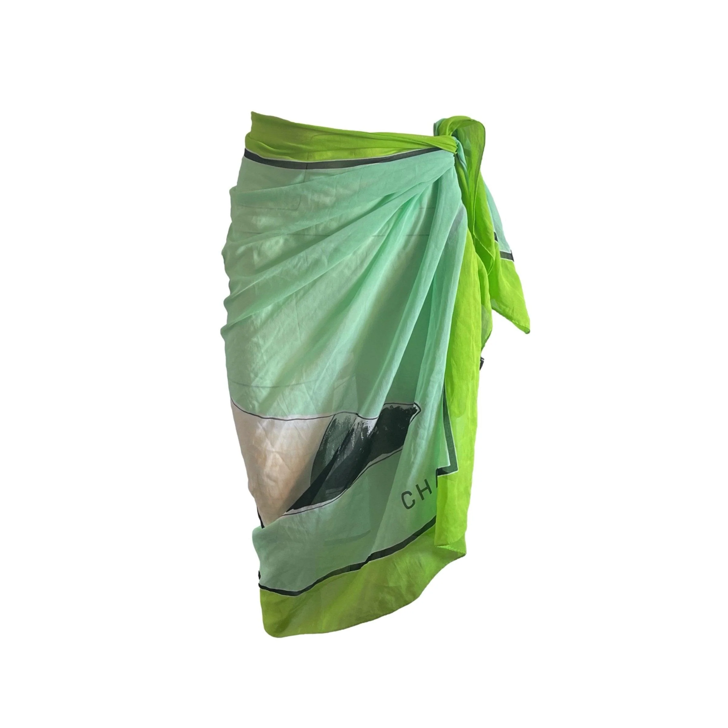 Chanel Green Shoe Scarf