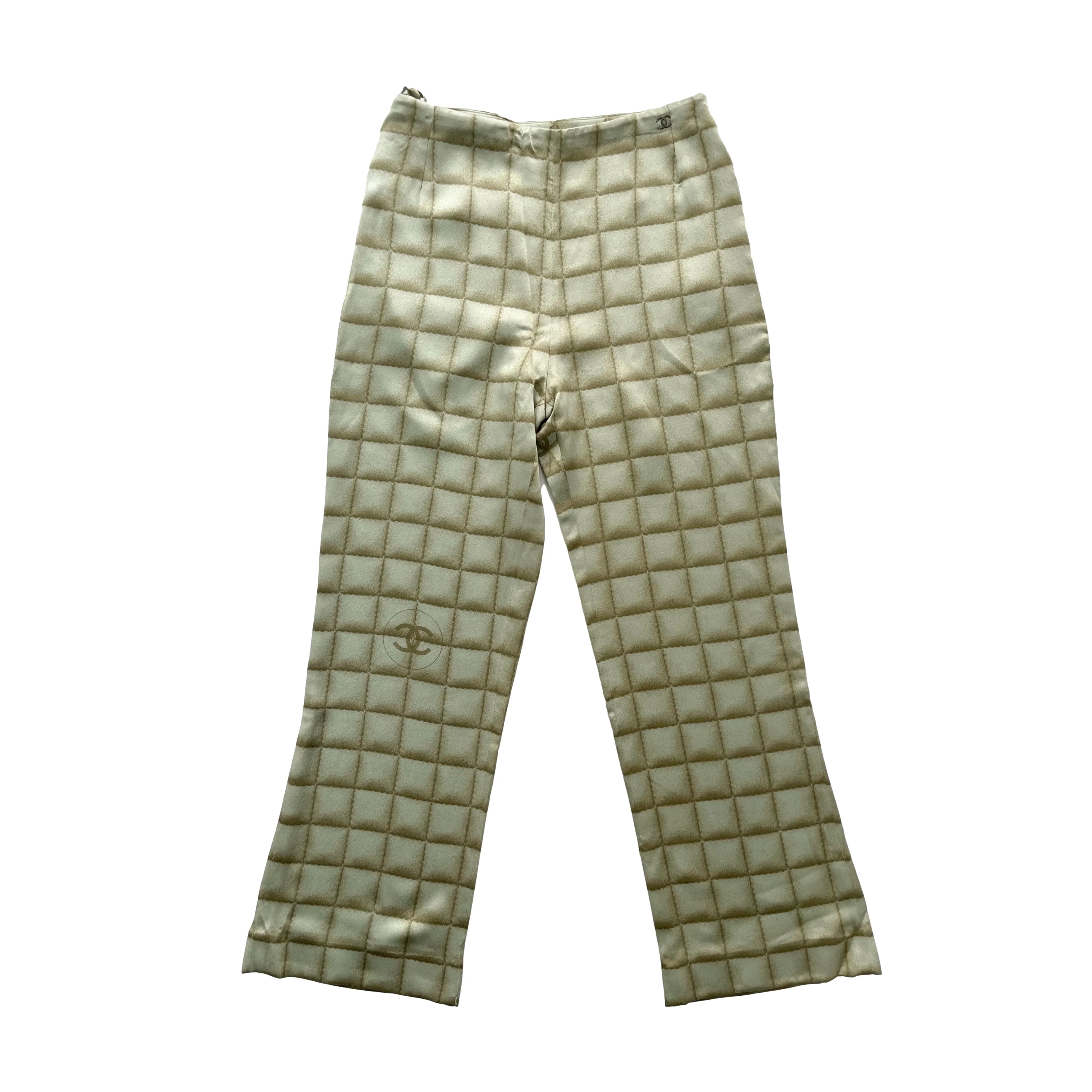 Chanel Green Silk Logo Print Set - Image 3