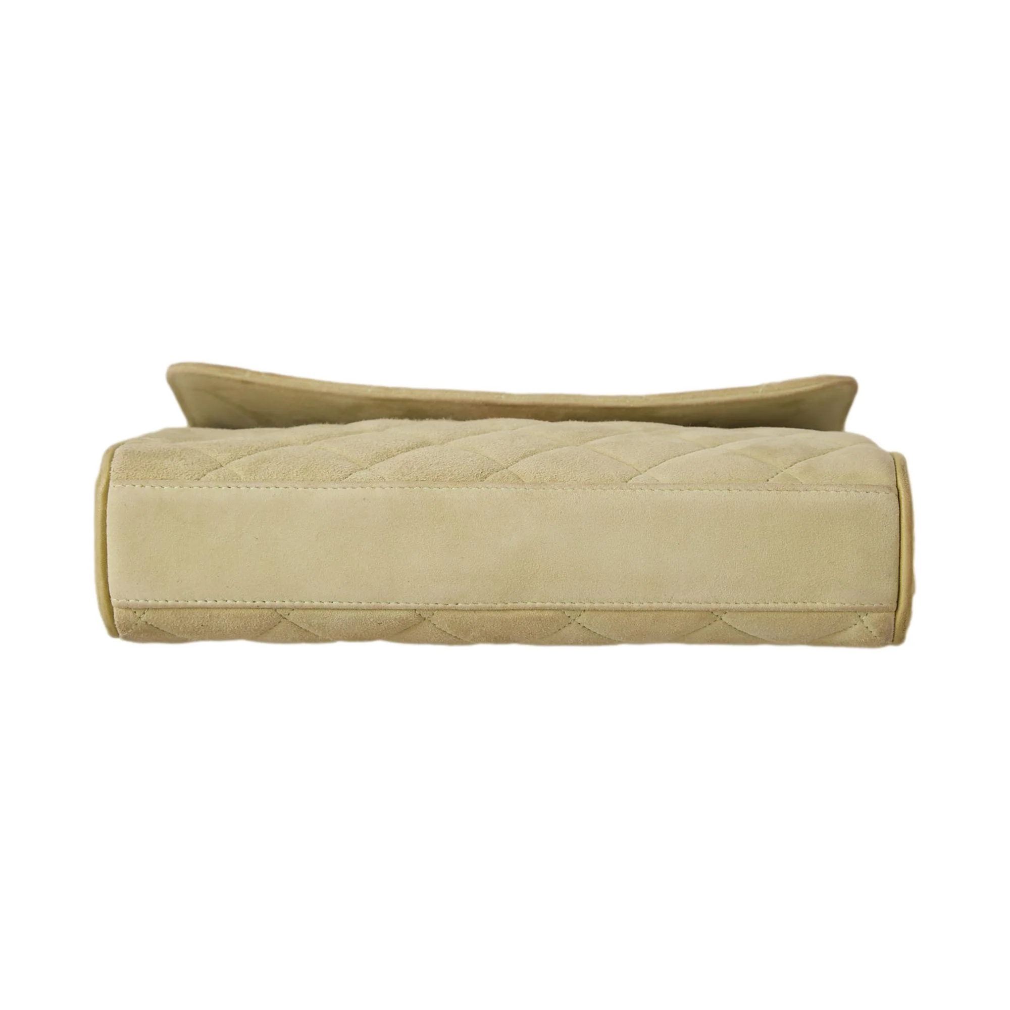Chanel Green Suede Logo Shoulder Bag - Image 4