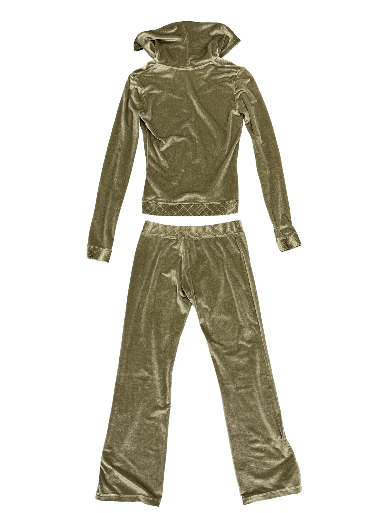 Chanel Olive Logo Velour Set - Image 3