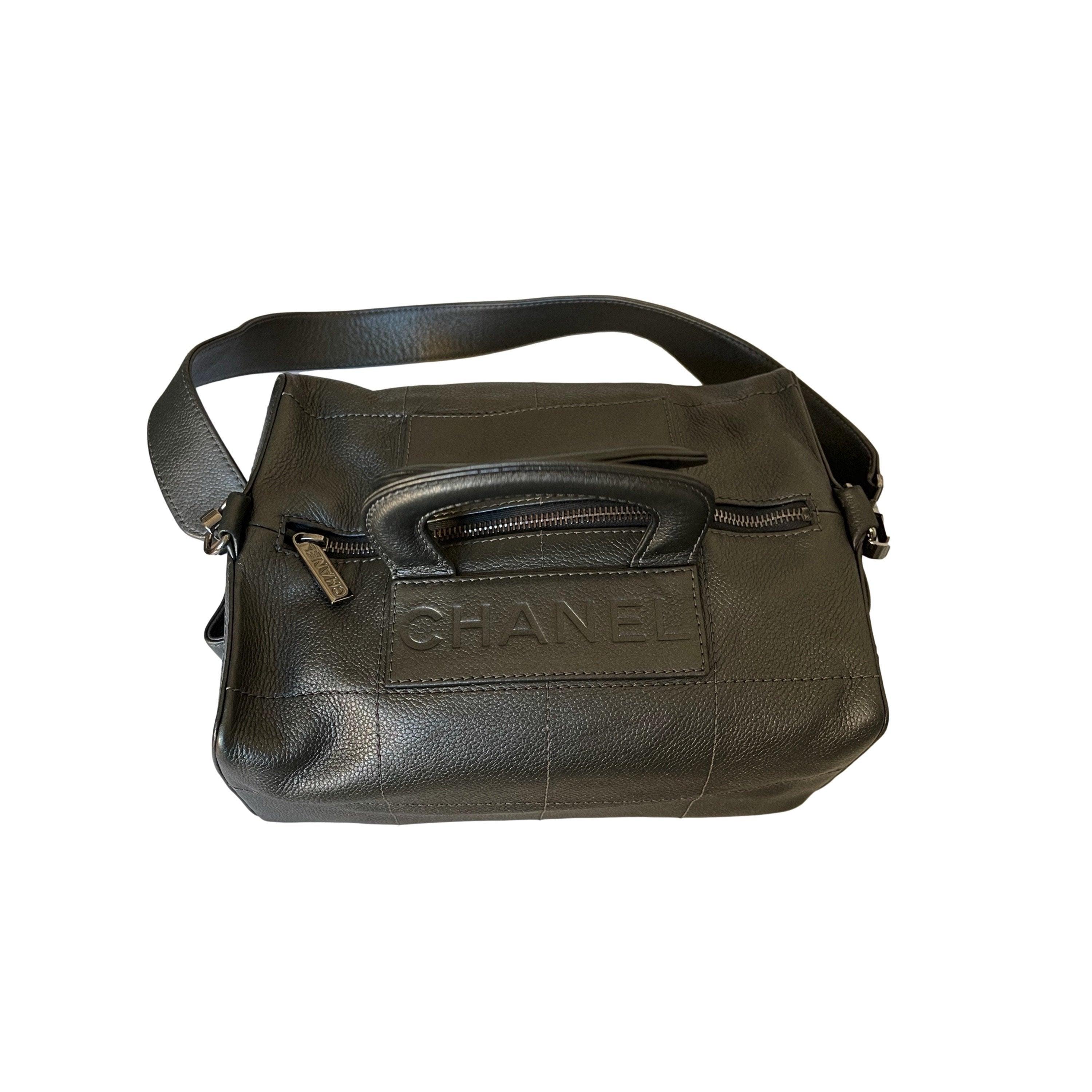 Chanel Grey Caviar Two-Way Bag
