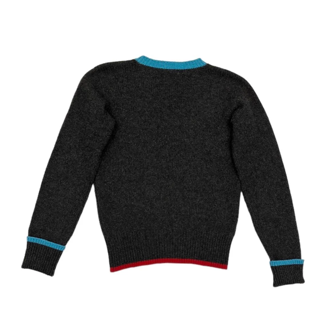Chanel Grey Contrast Logo Sweater - Image 2