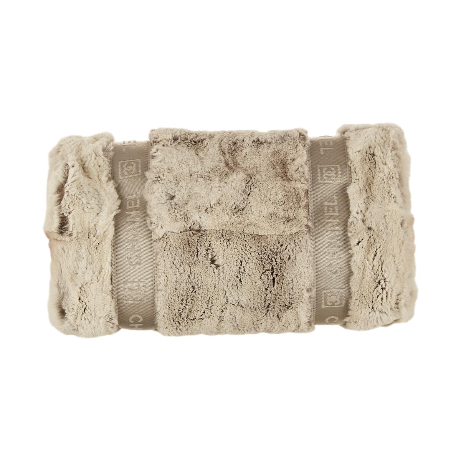 Chanel Grey Fur Mini Duffle - Image 4