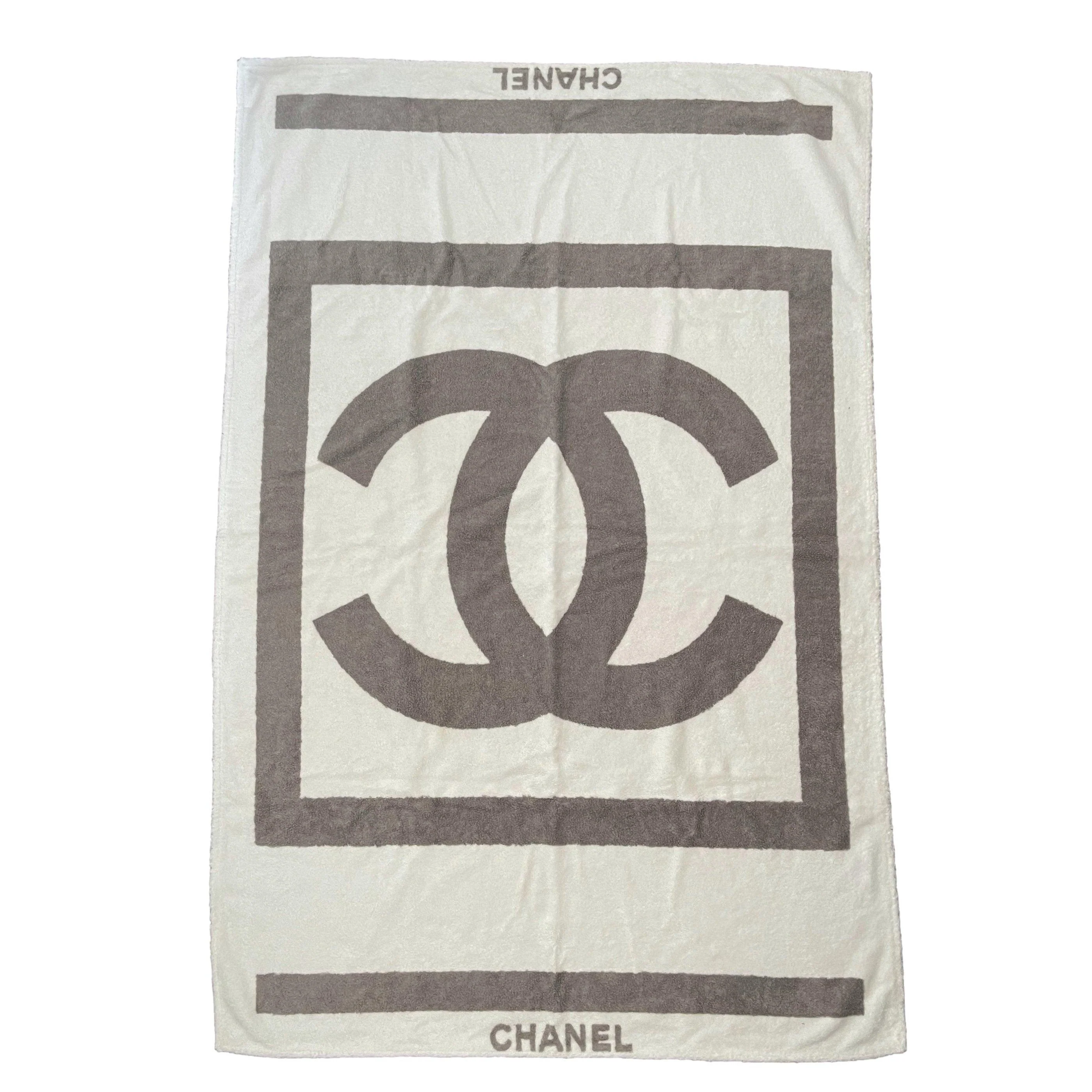 Chanel Grey Jumbo Beach Towel