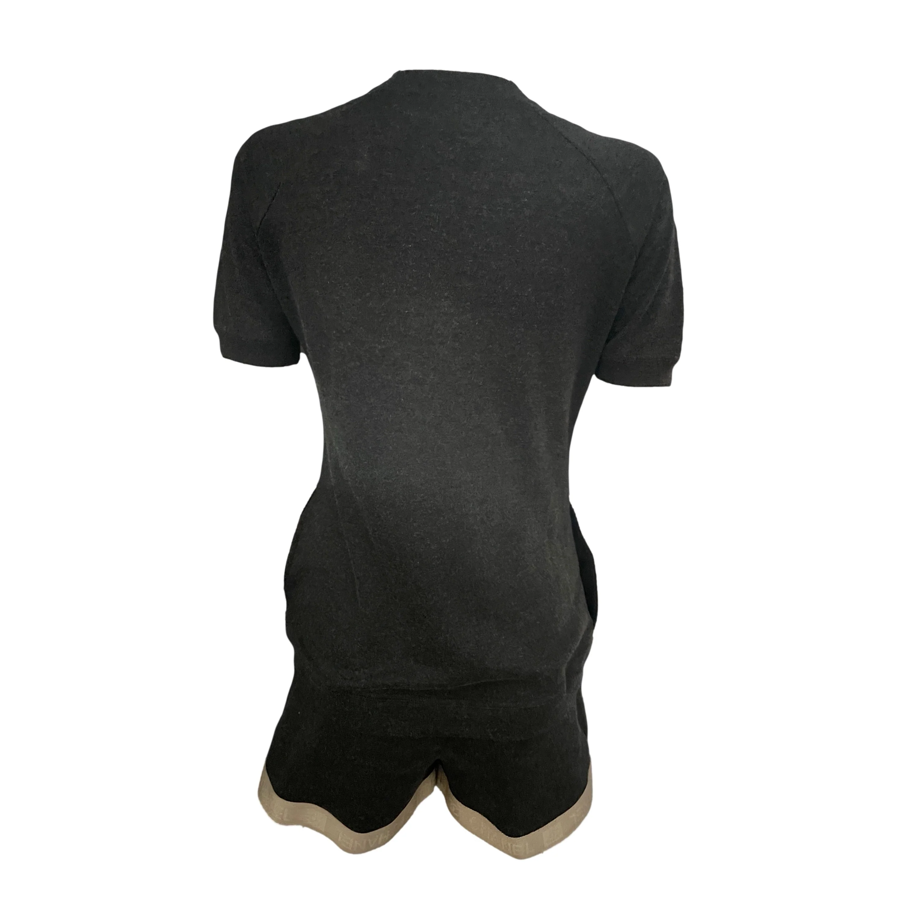 Chanel Grey Logo Knit Short Set - Image 2