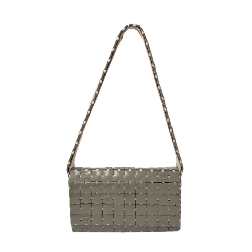 Chanel Grey Logo Shoulder Bag - Image 2