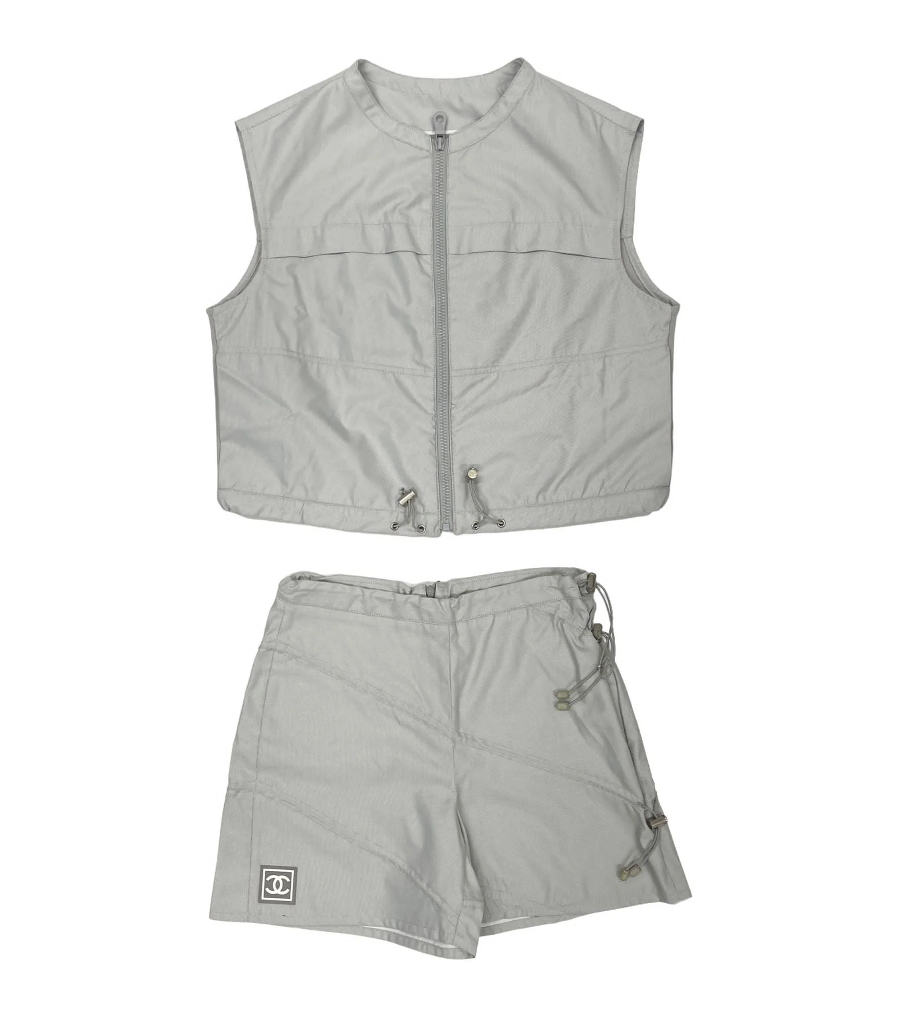Chanel Grey Sport Short Set - Image 2