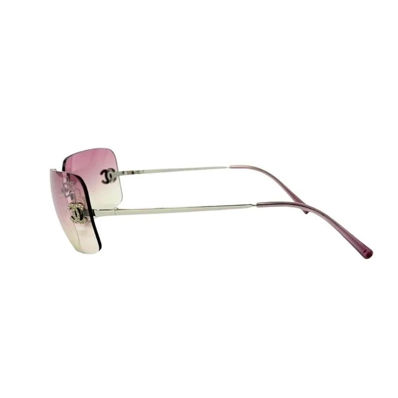 Chanel Hot Pink Rhinestone Sunglasses - Image 3