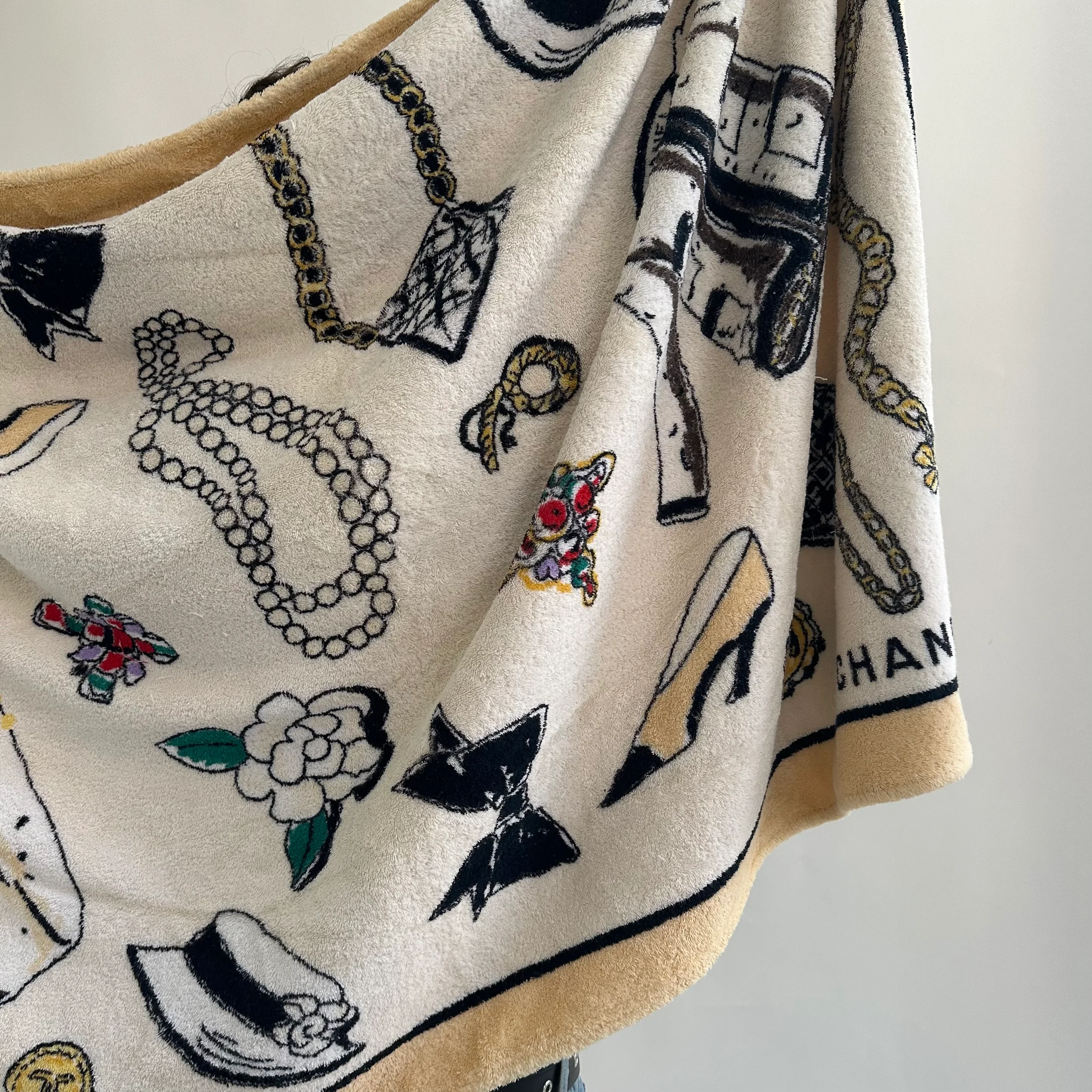 Chanel Icon Print Beach Towel