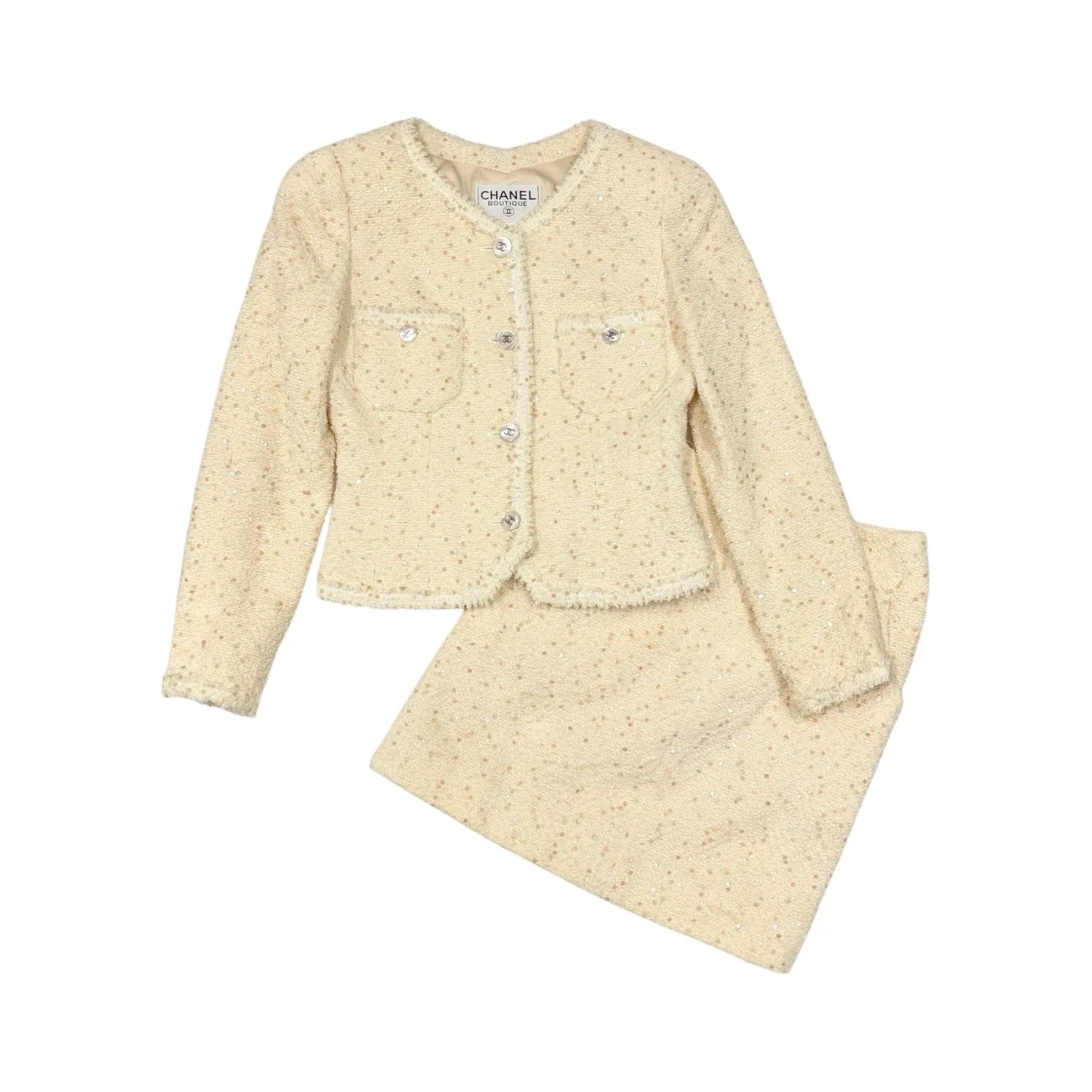 Chanel Ivory Skirt Set