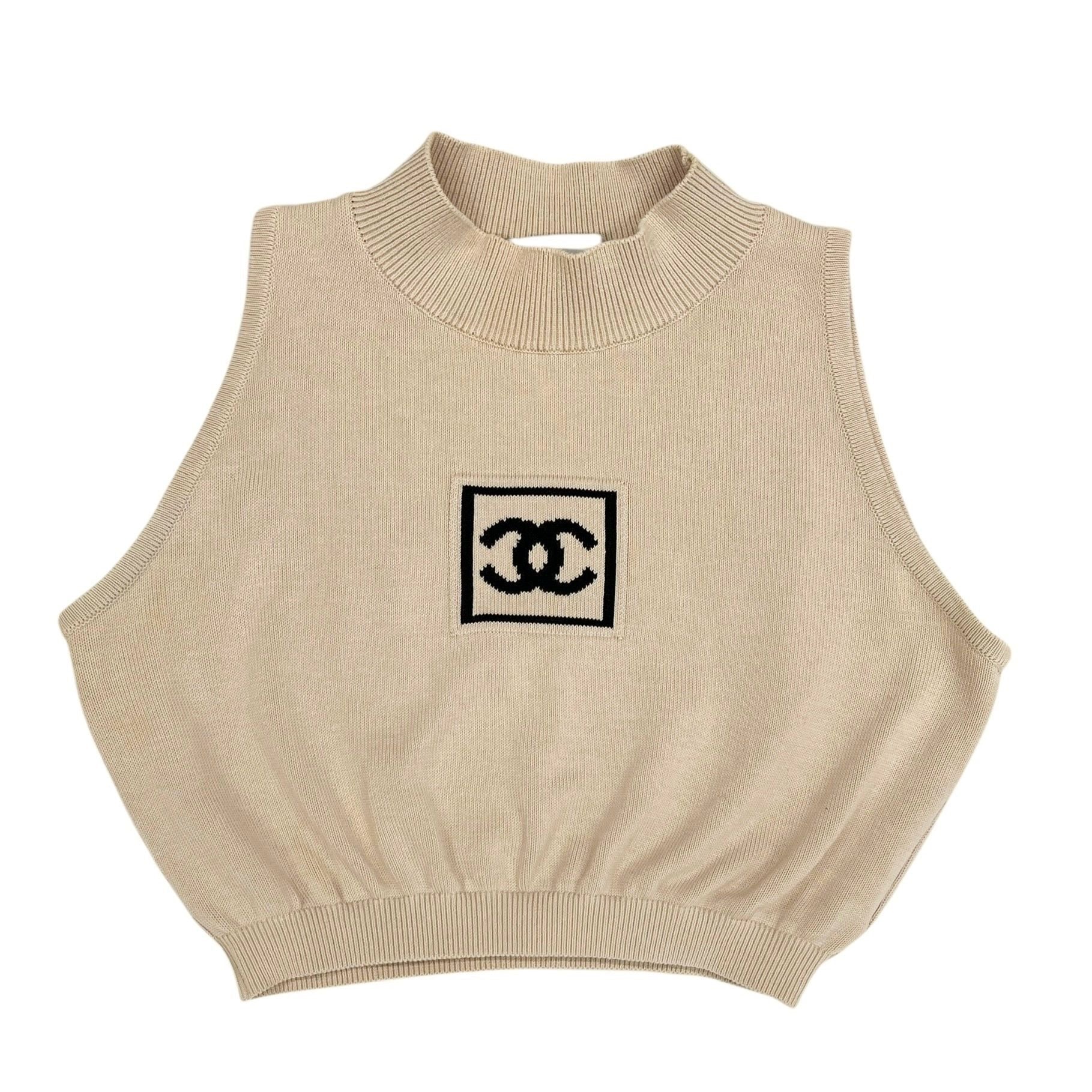 Chanel Knit Cropped Tank Top