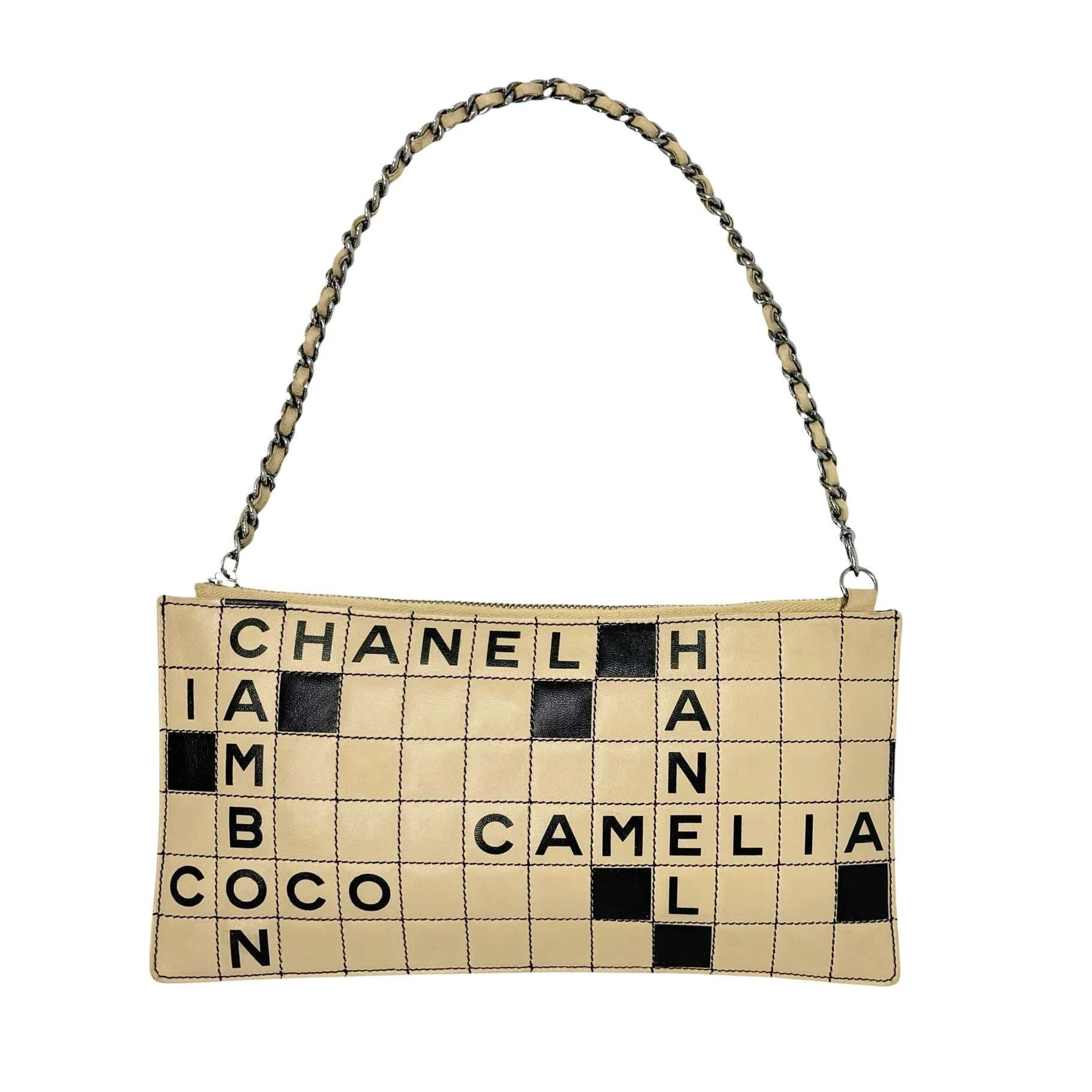 Chanel Leather Crossword Shoulder Bag