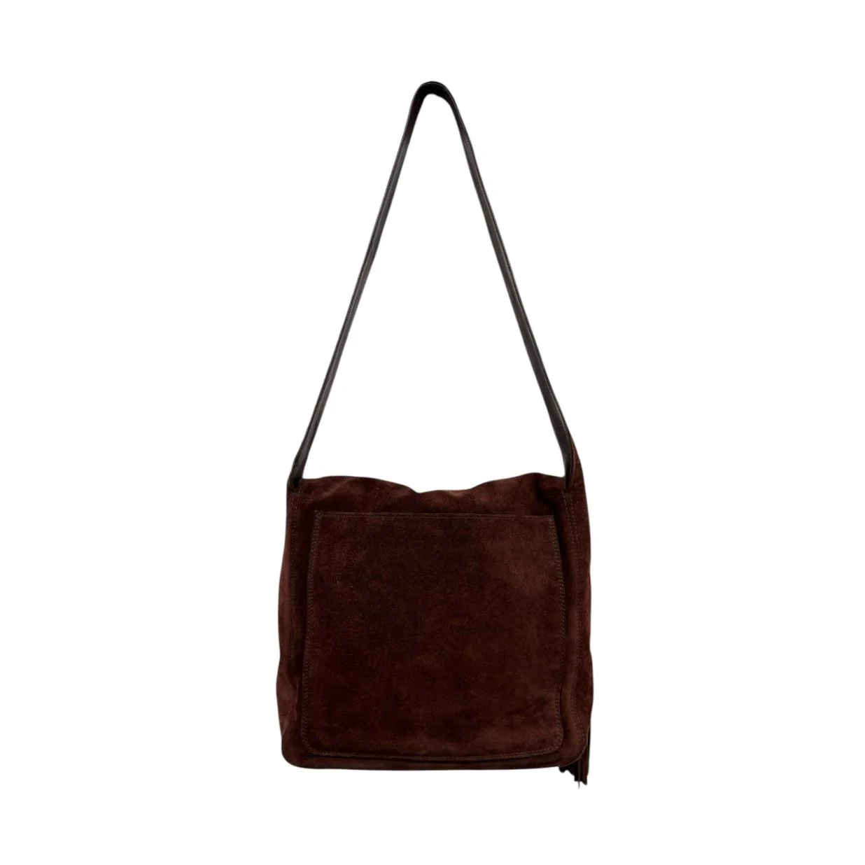 Chanel Brown Suede Crossbody Bag - Image 3