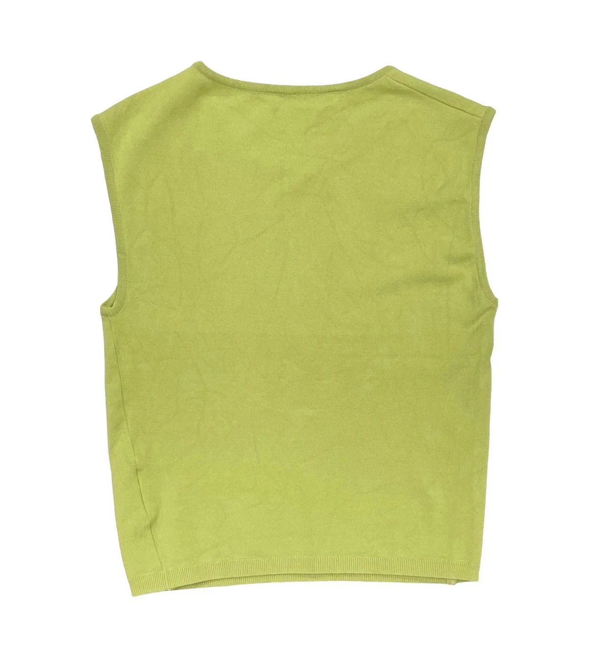 Chanel Lime Green Logo Tank Top - Image 2