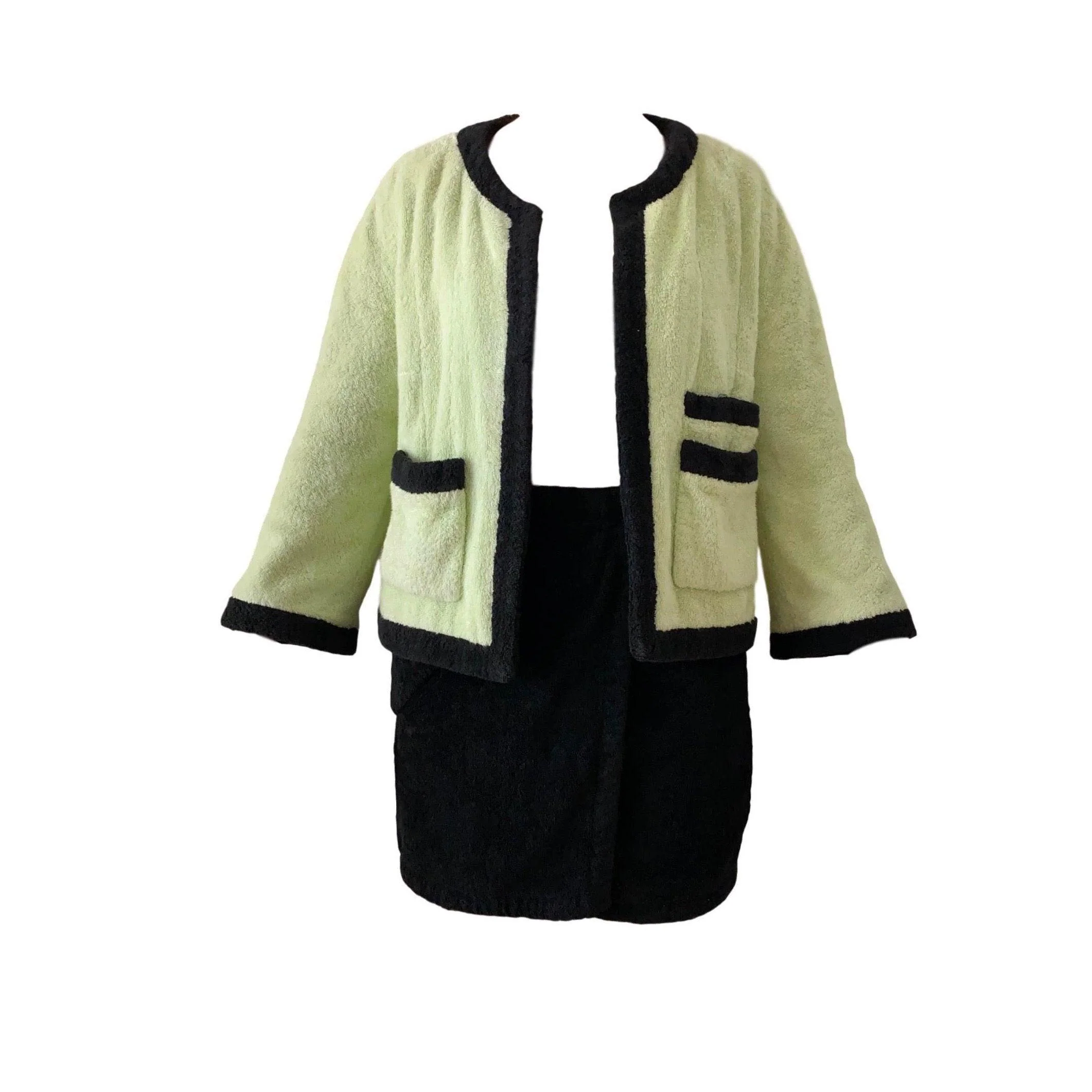 Chanel Lime Green Terry Cloth Set