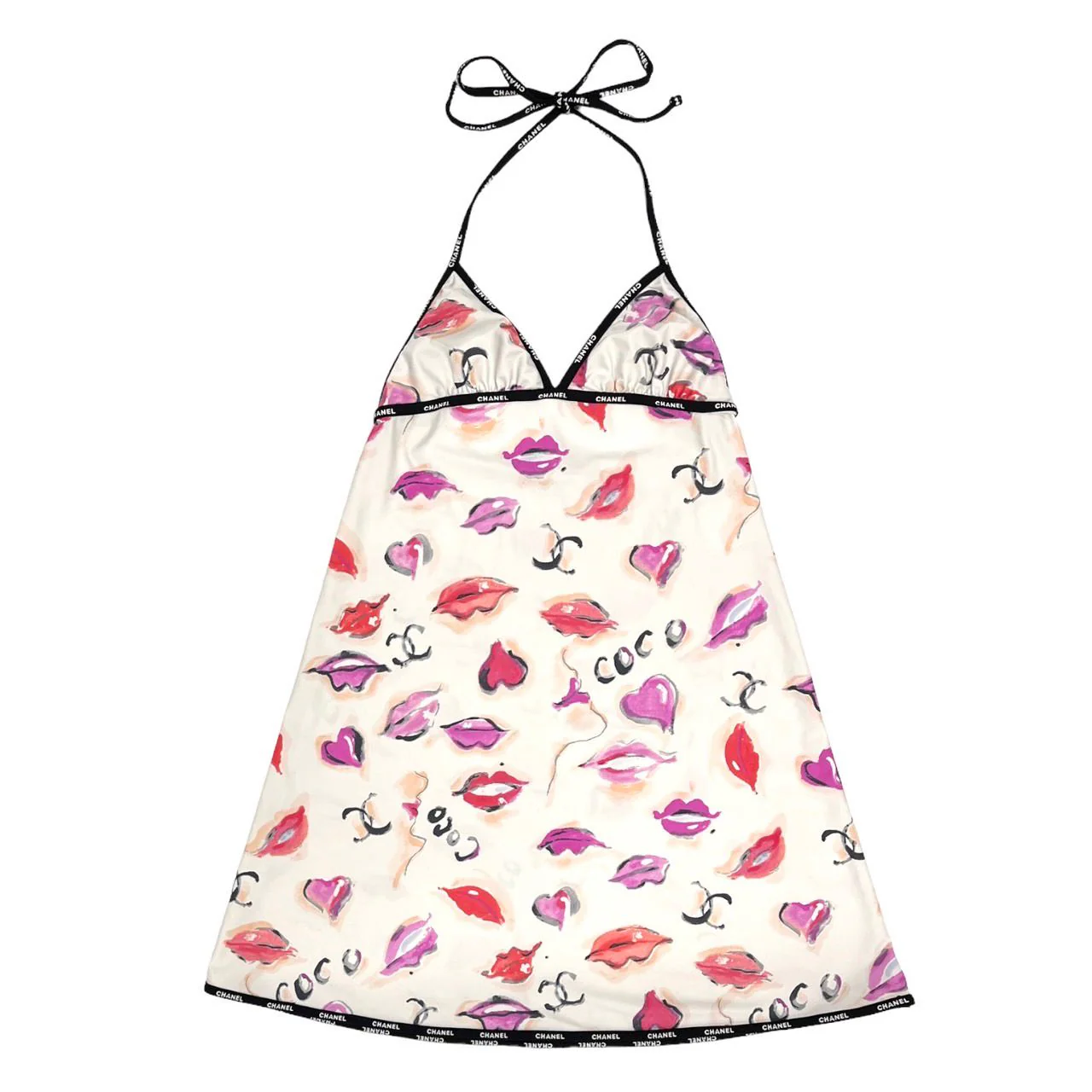 Chanel Lip Logo Stretch Dress