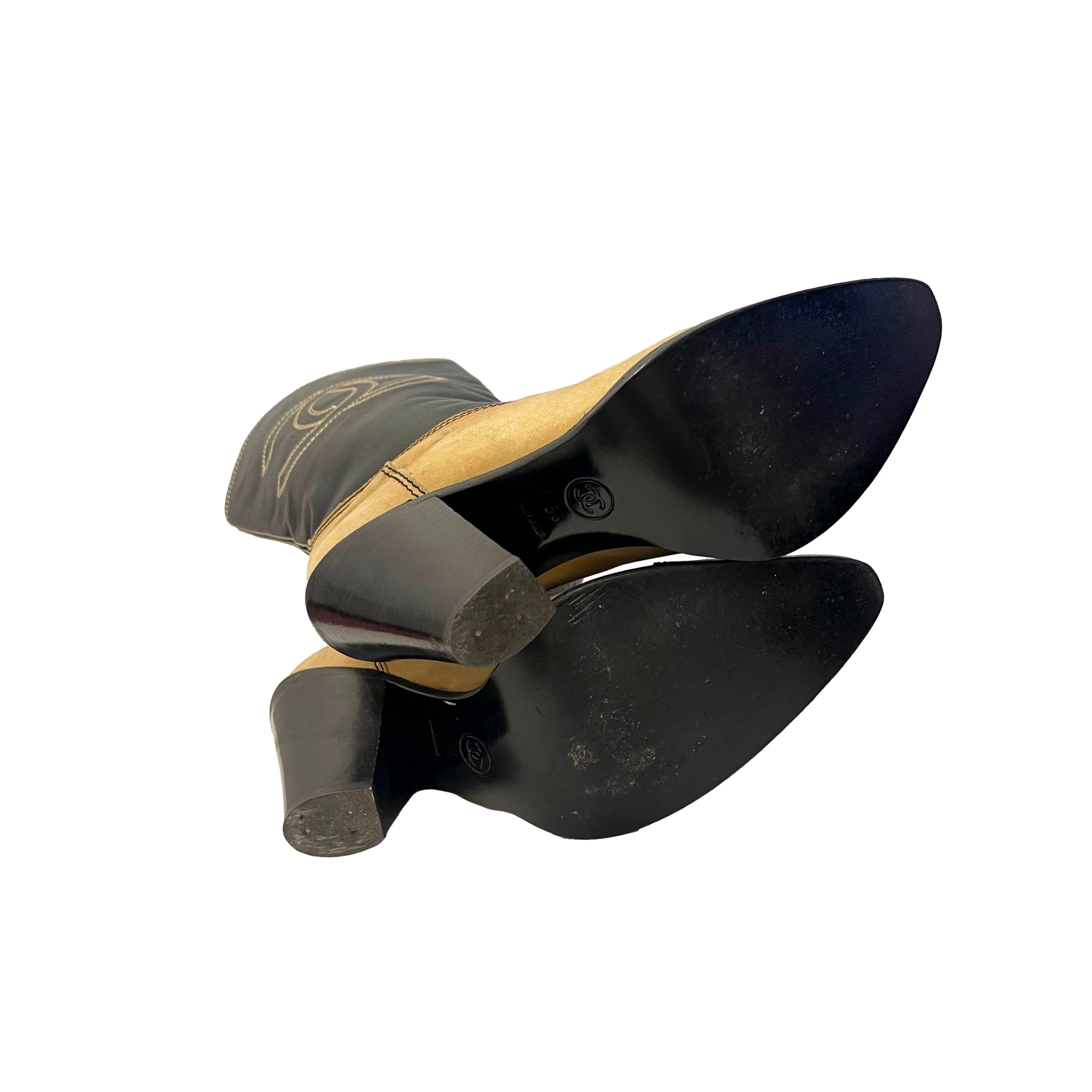Chanel Logo Cowboy Boots - Image 4