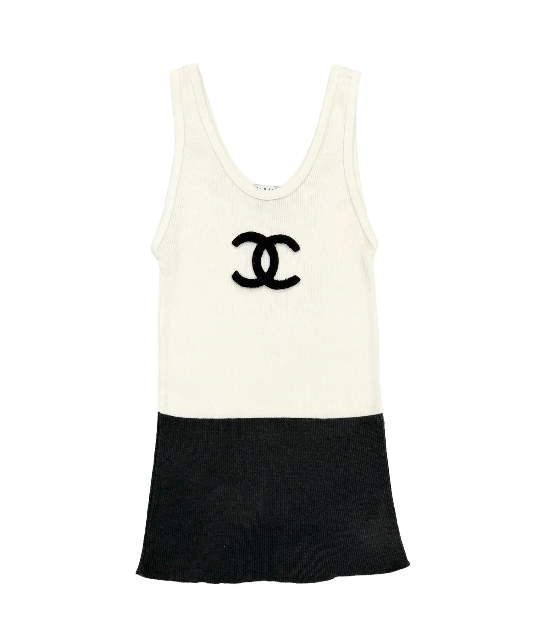 Chanel Logo Ribbed Tank