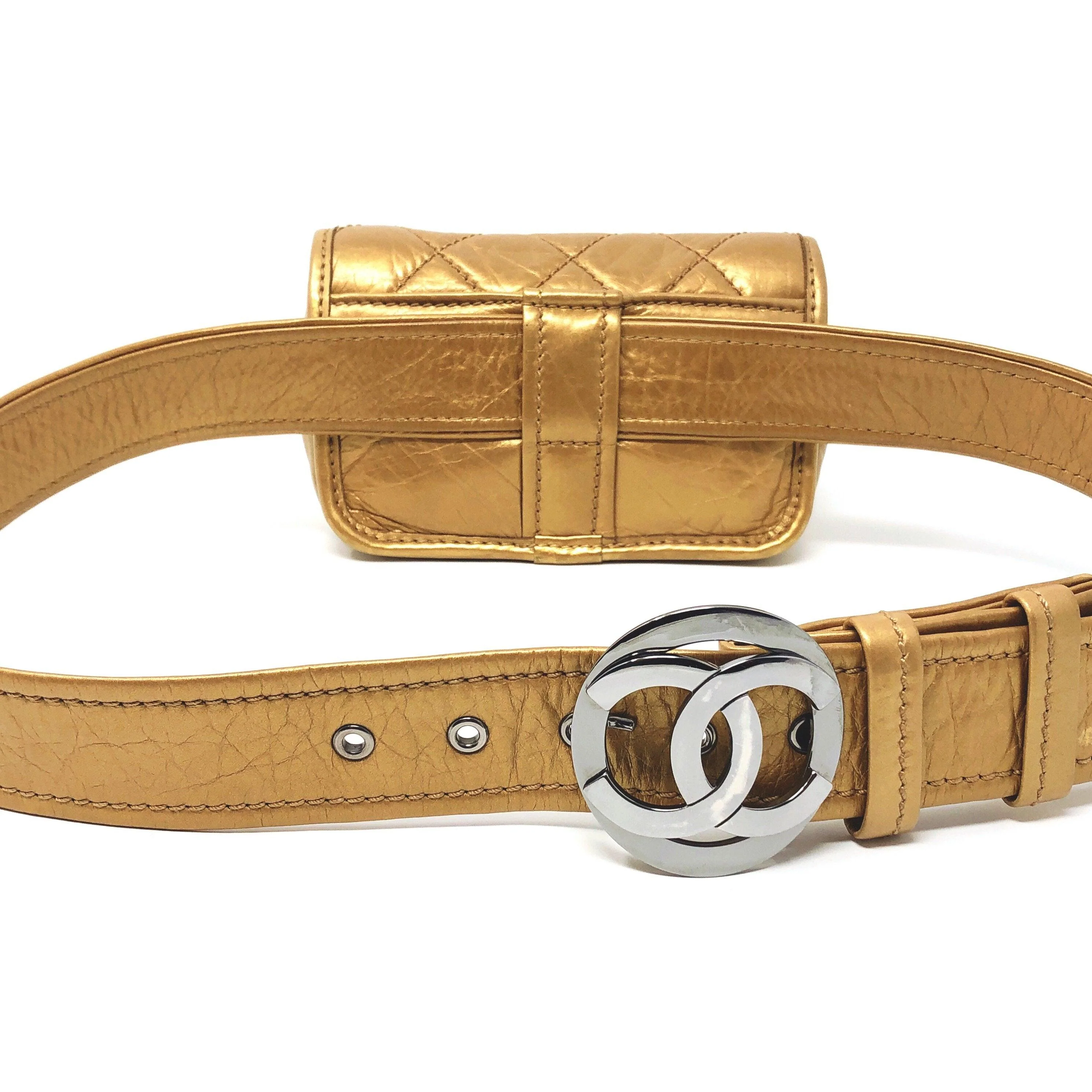 Chanel Metallic Bronze Belt Bag - Image 2