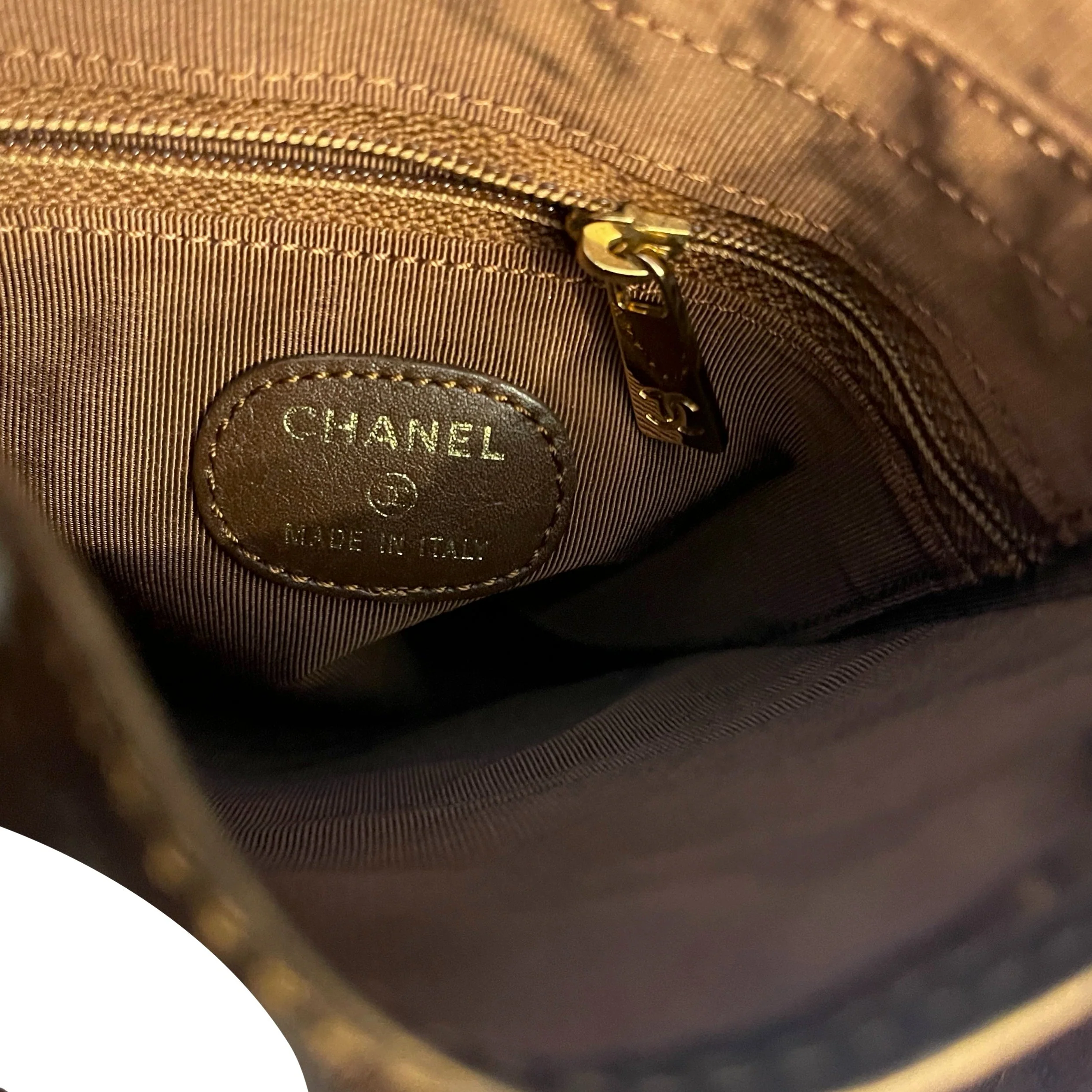 Chanel Metallic Bronze Crossbody Bag - Image 3
