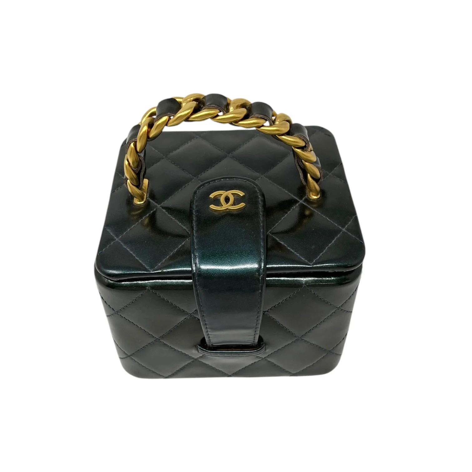 Chanel Micro Green Top Handle Bag - Image 2