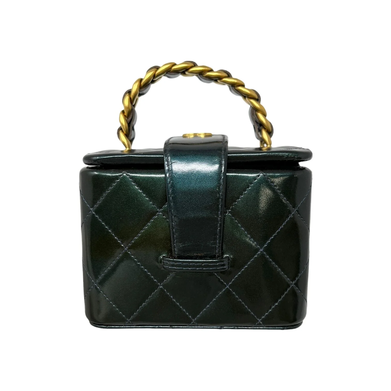 Chanel Micro Green Top Handle Bag - Image 3