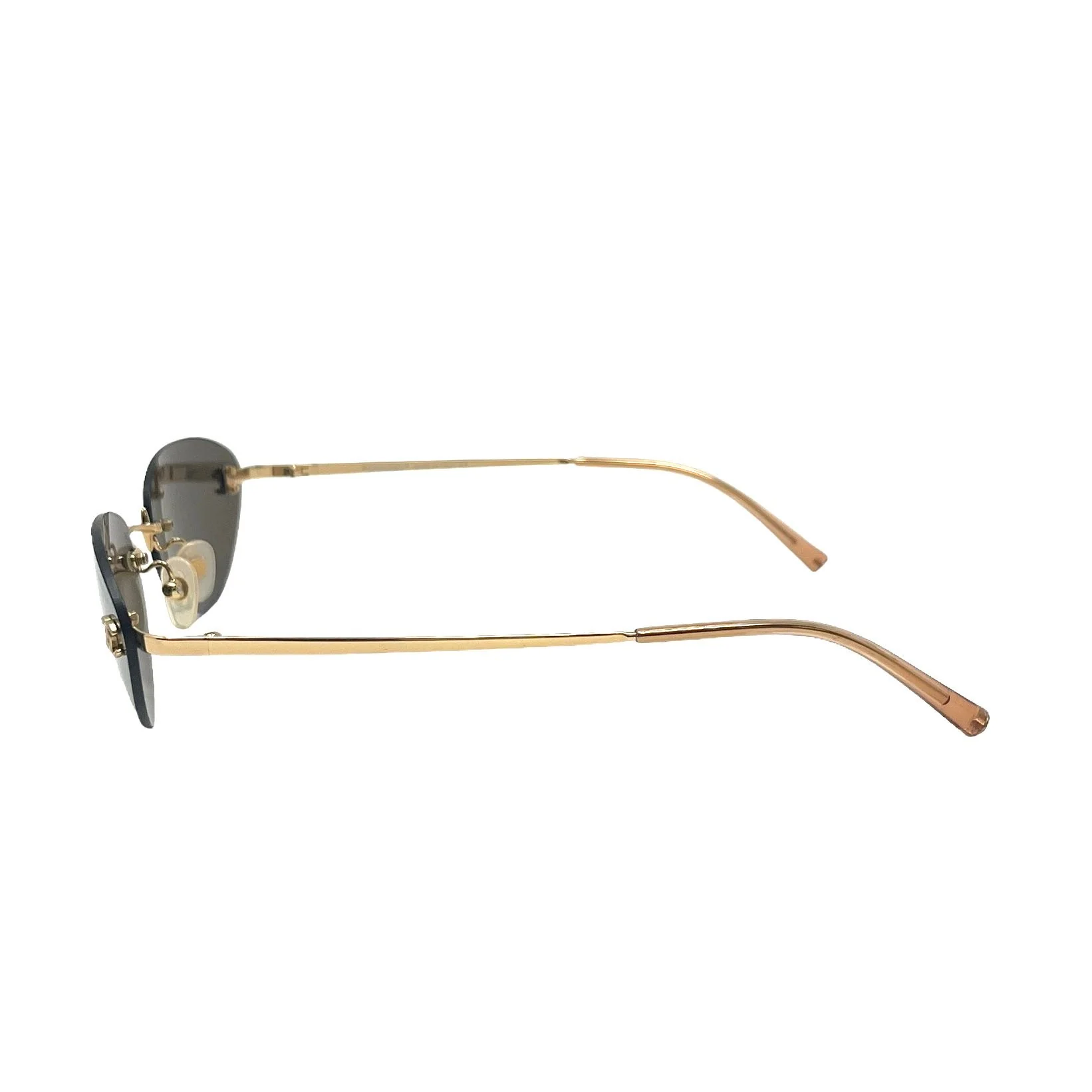 Chanel Mini Amber + Gold Logo Sunglasses - Image 3