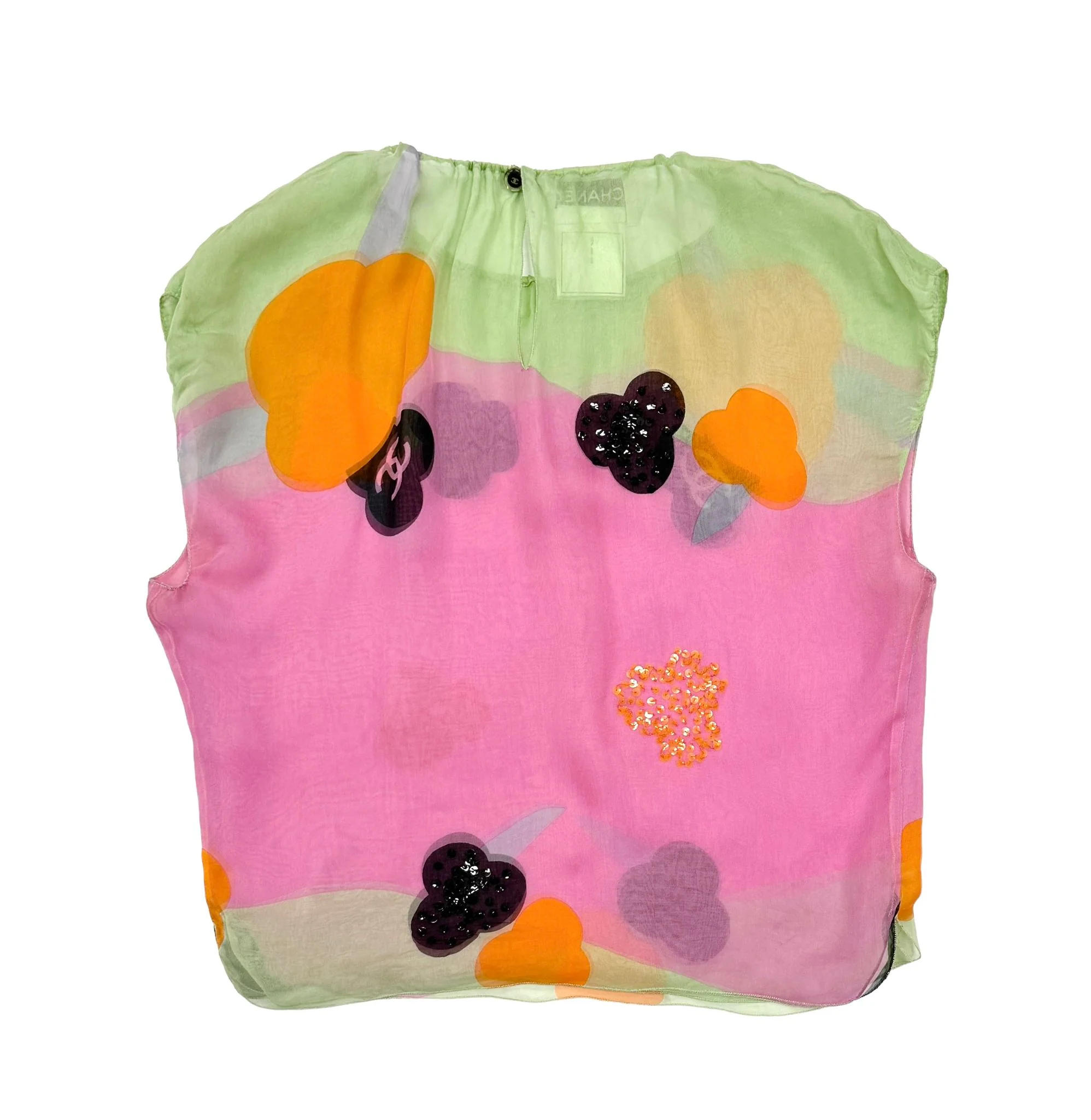 Chanel Multicolor Flower Logo Tank - Image 2
