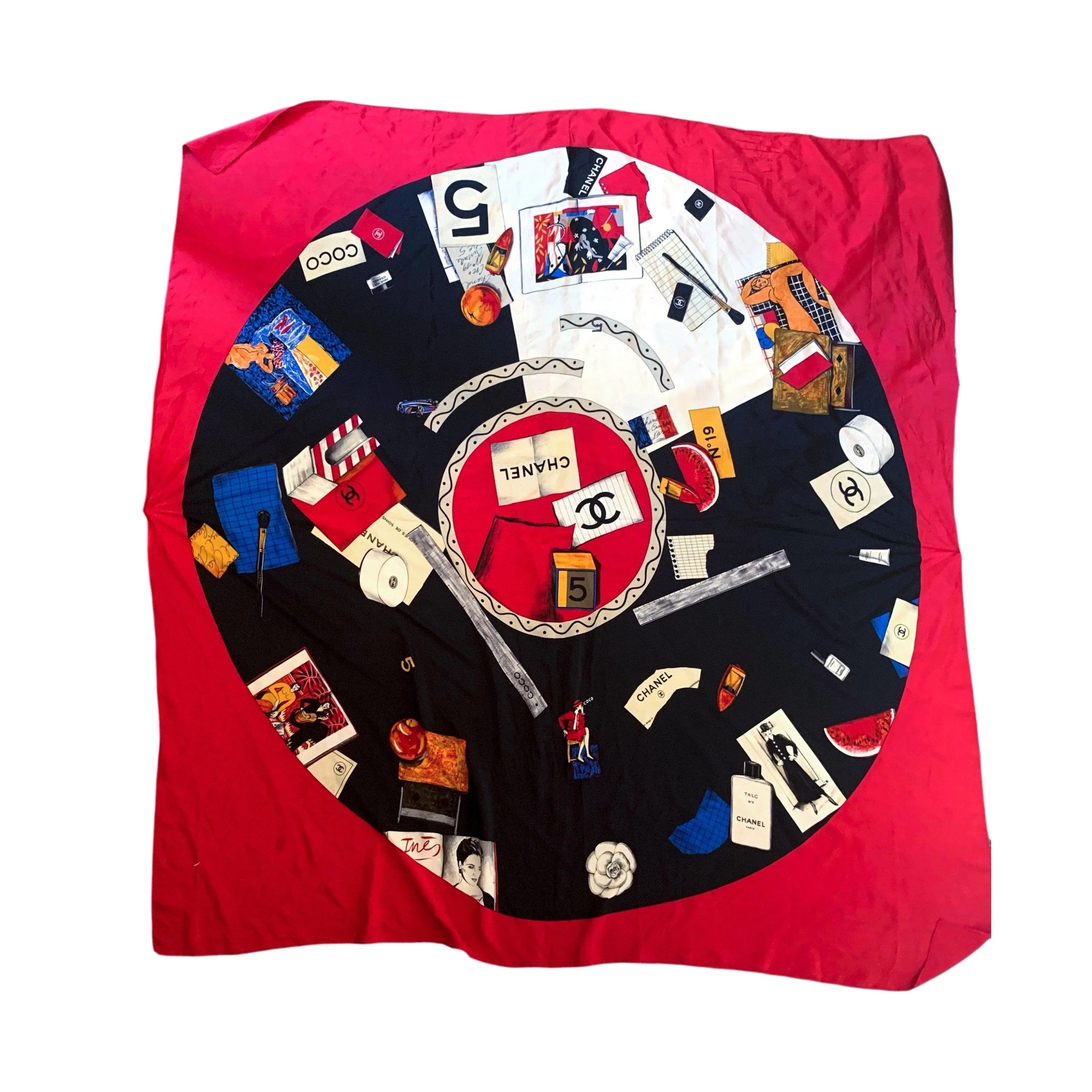 Chanel Multicolor Logo Jumbo Scarf